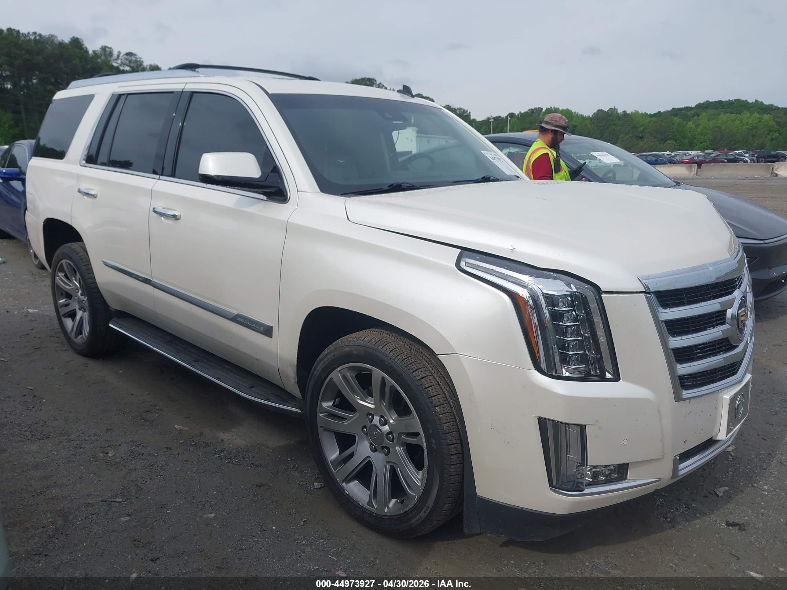 2015 Cadillac Escalade Luxury White vin: 1GYS4BKJ9FR270258