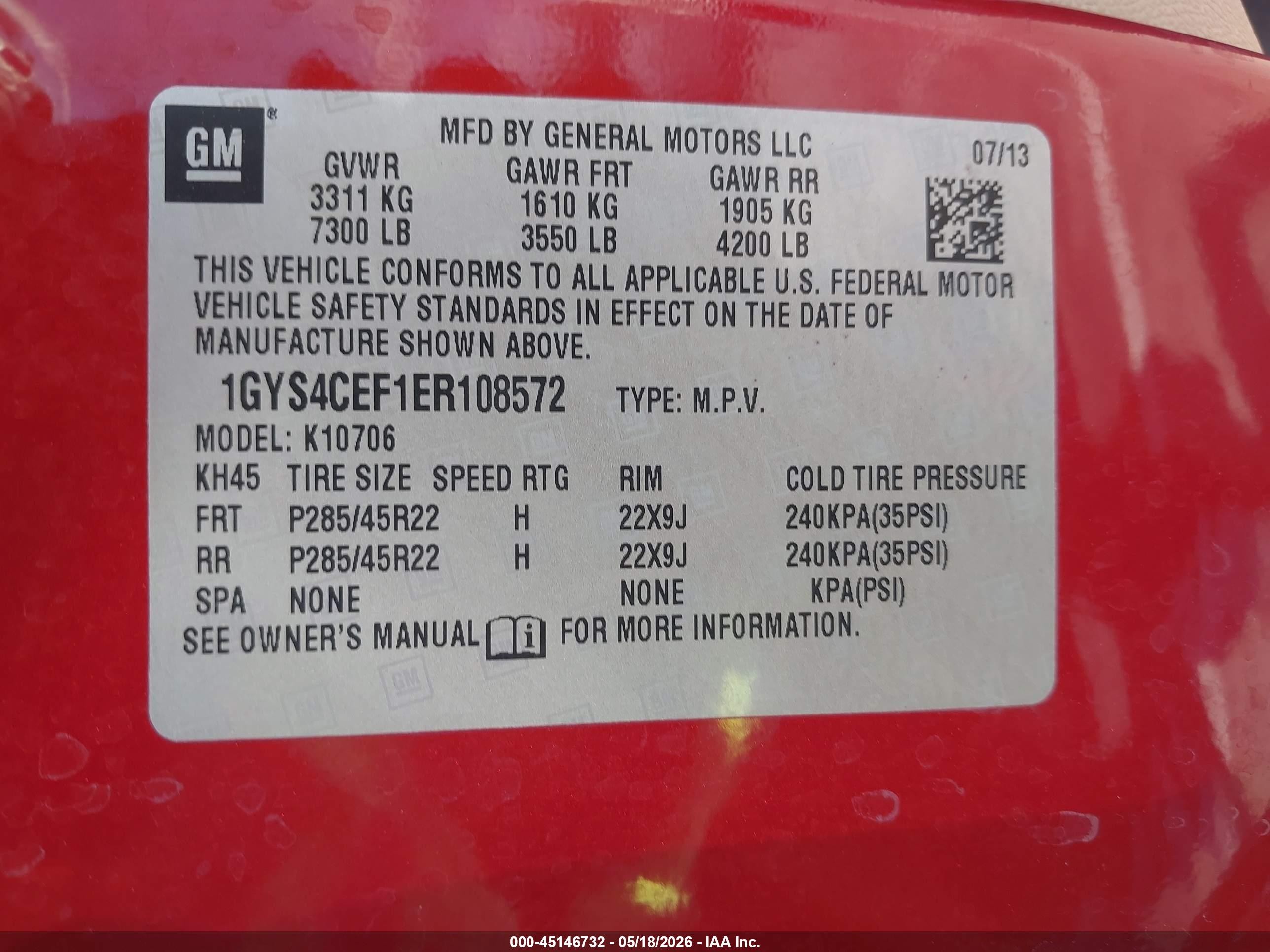 2014 Cadillac Escalade Premium Red vin: 1GYS4CEF1ER108572