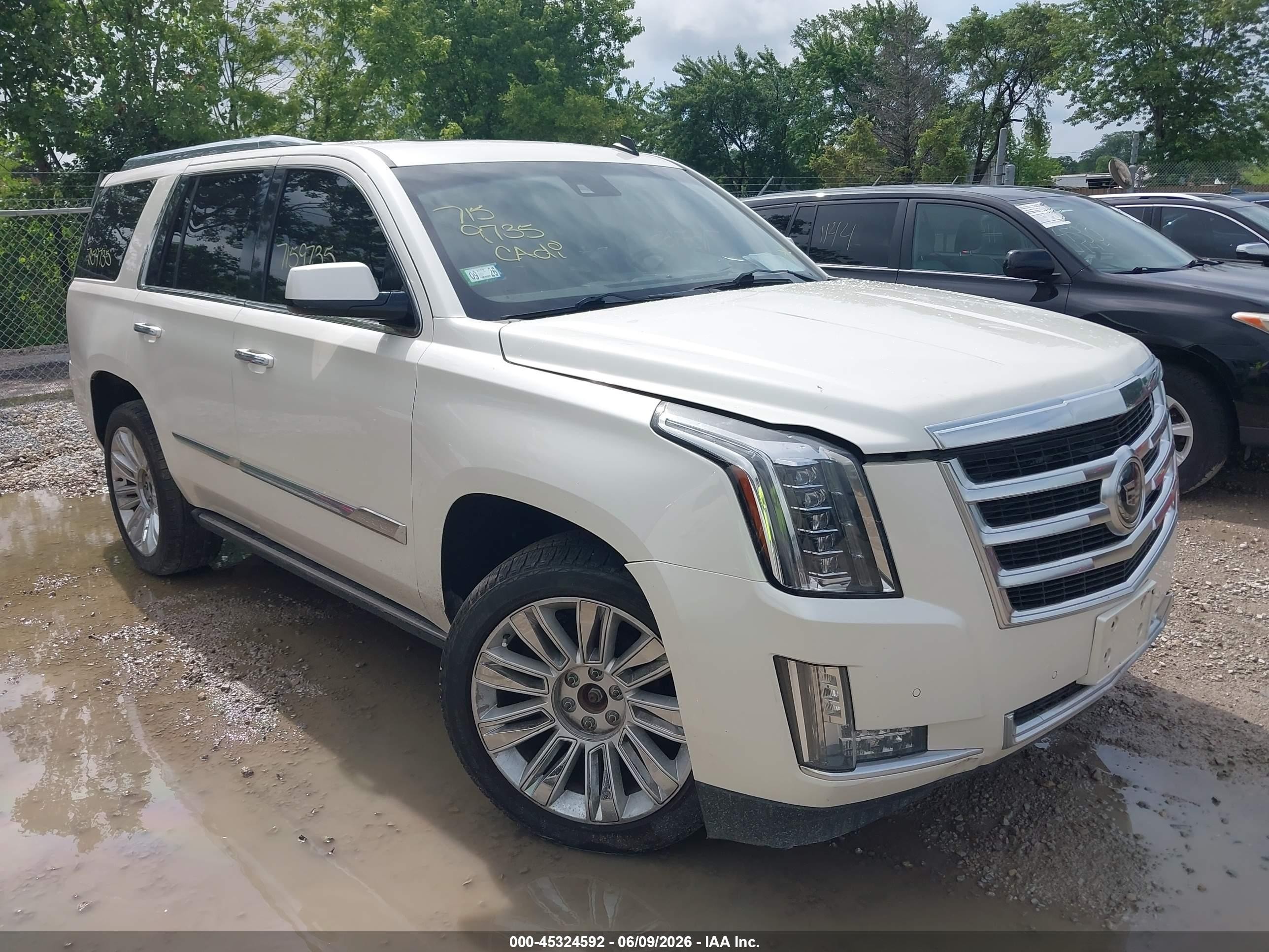 2015 Cadillac Escalade Premium Белый vin: 1GYS4CKJ4FR277415