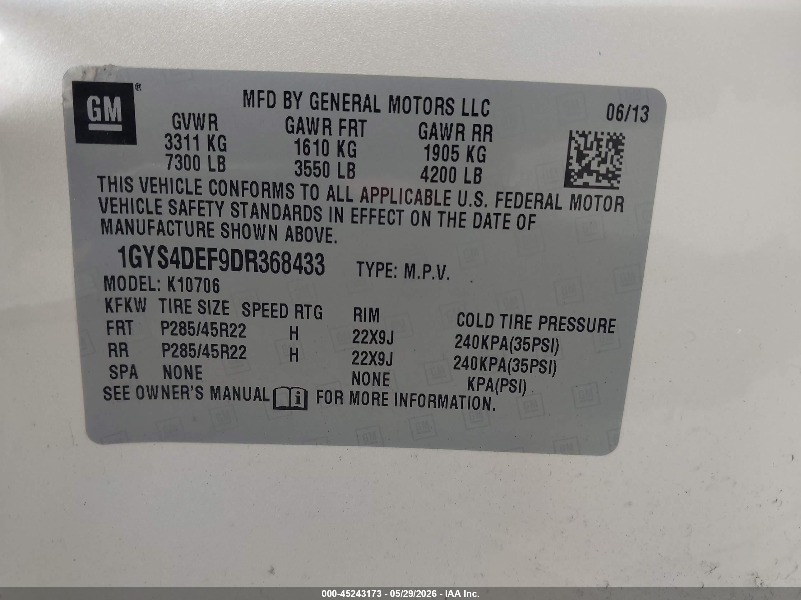 2013 Cadillac Escalade Platinum Edition White vin: 1GYS4DEF9DR368433