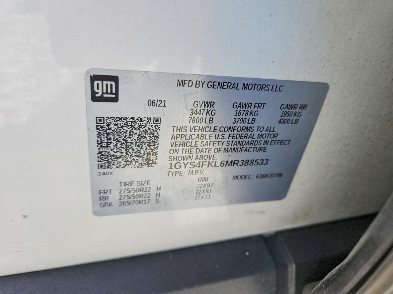 2021 Cadillac Escalade Sport White vin: 1GYS4FKL6MR388533