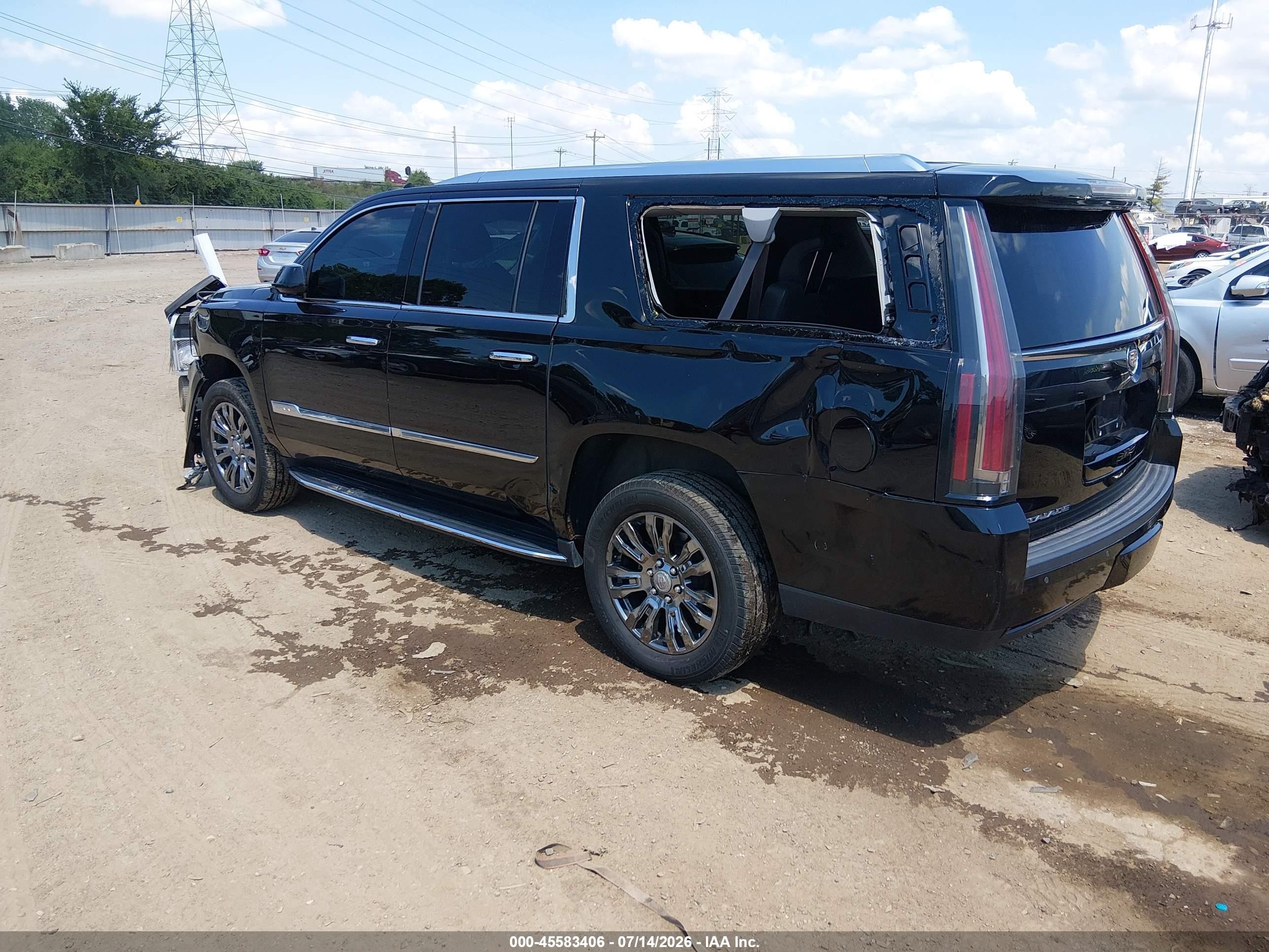 2015 Cadillac Escalade Esv Standard Black vin: 1GYS4GKJ5FR269850