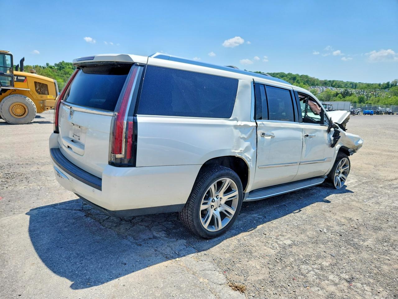 2015 Cadillac Escalade Esv Premium White vin: 1GYS4JKJ0FR254377