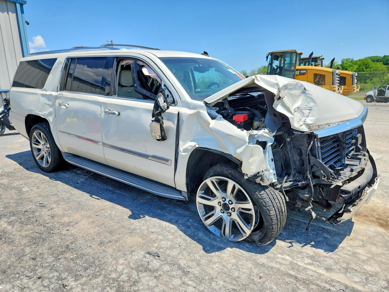 2015 Cadillac Escalade Esv Premium White vin: 1GYS4JKJ0FR254377