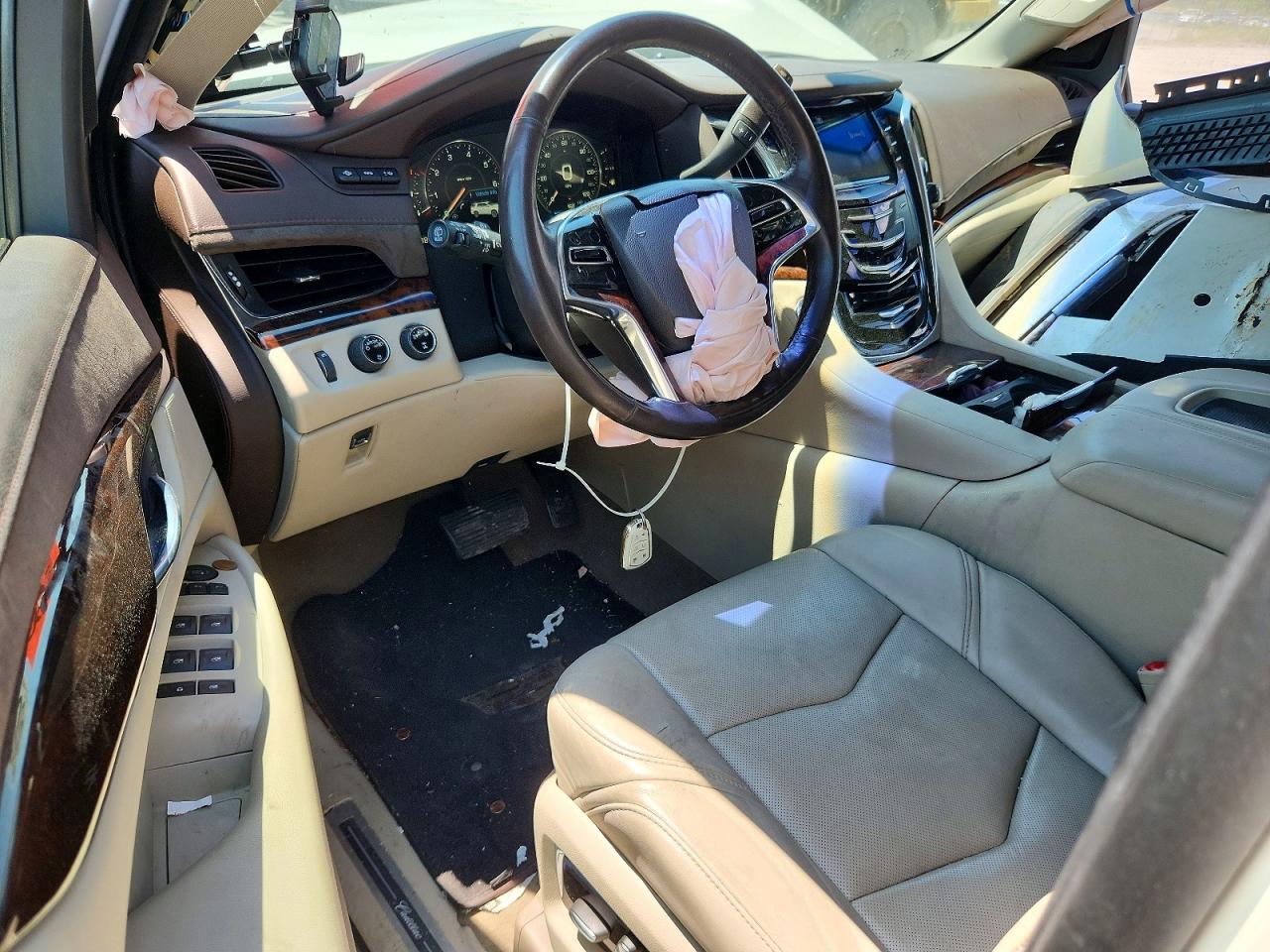 2015 Cadillac Escalade Esv Premium White vin: 1GYS4JKJ0FR254377
