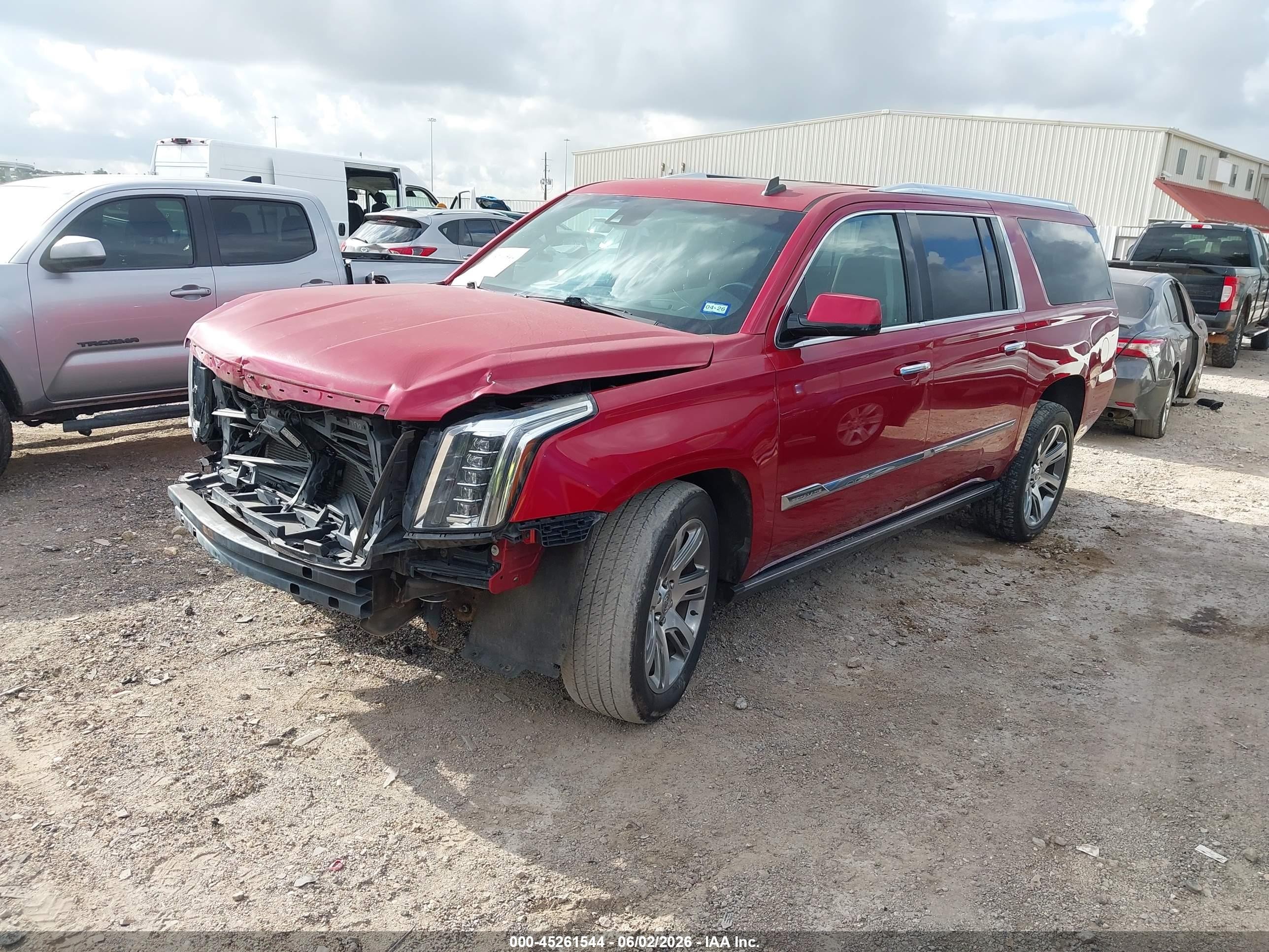 2015 Cadillac Escalade Esv Premium Red vin: 1GYS4JKJ3FR176984