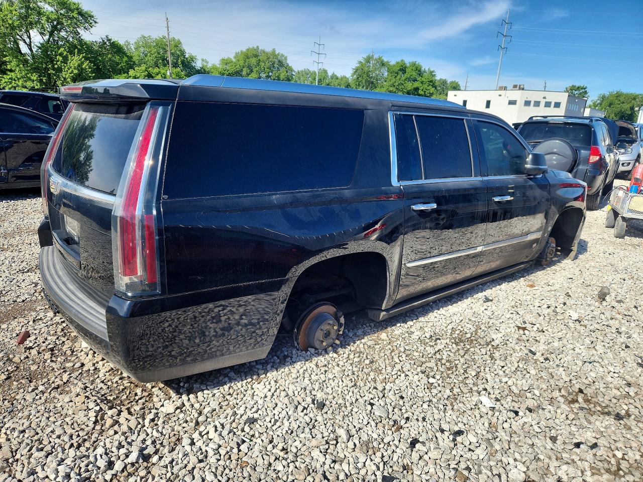 2017 Cadillac Escalade Esv Premium Luxury Черный vin: 1GYS4JKJ7HR230080