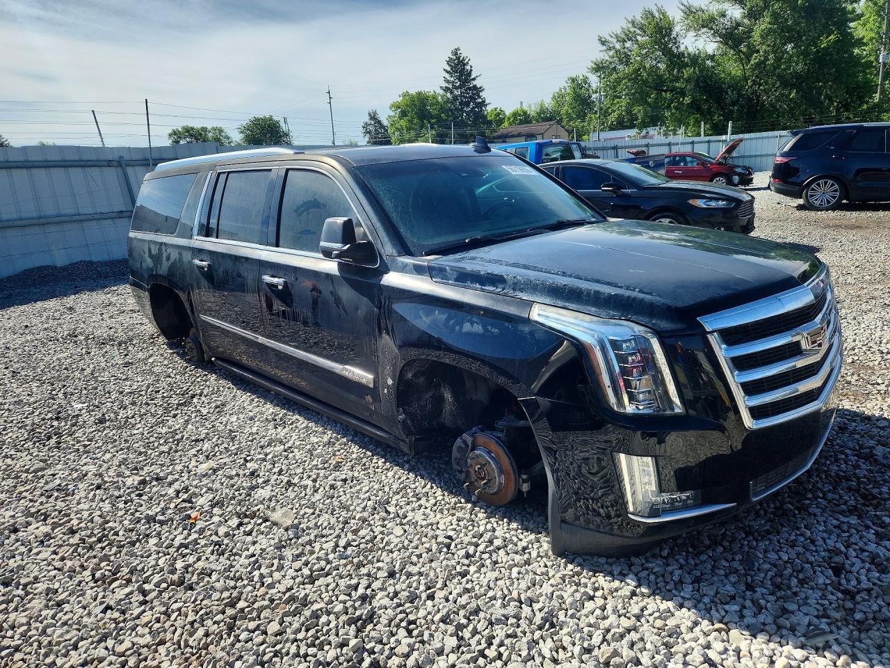 2017 Cadillac Escalade Esv Premium Luxury Черный vin: 1GYS4JKJ7HR230080
