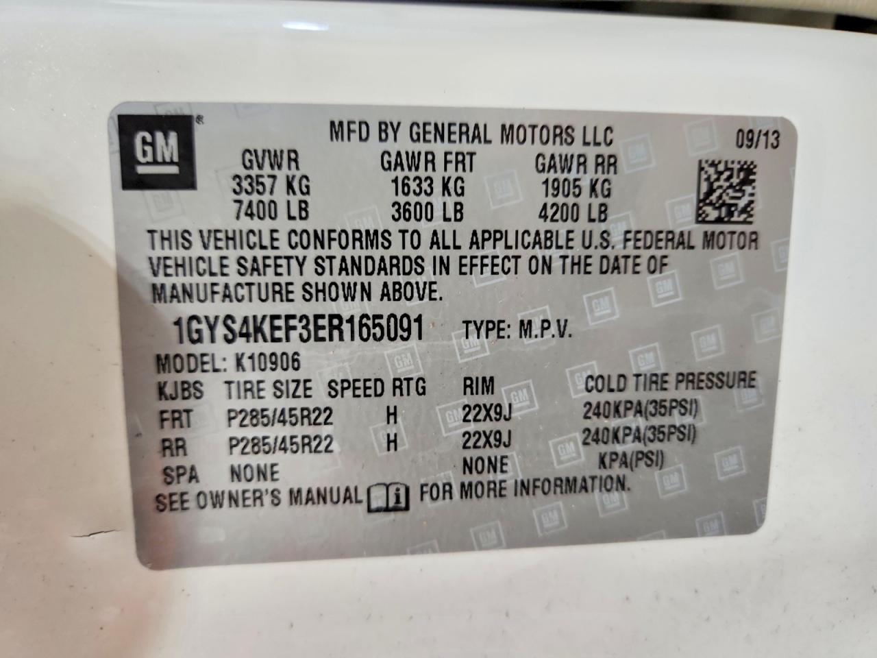 2014 Cadillac Escalade Esv Platinum Cream vin: 1GYS4KEF3ER165091