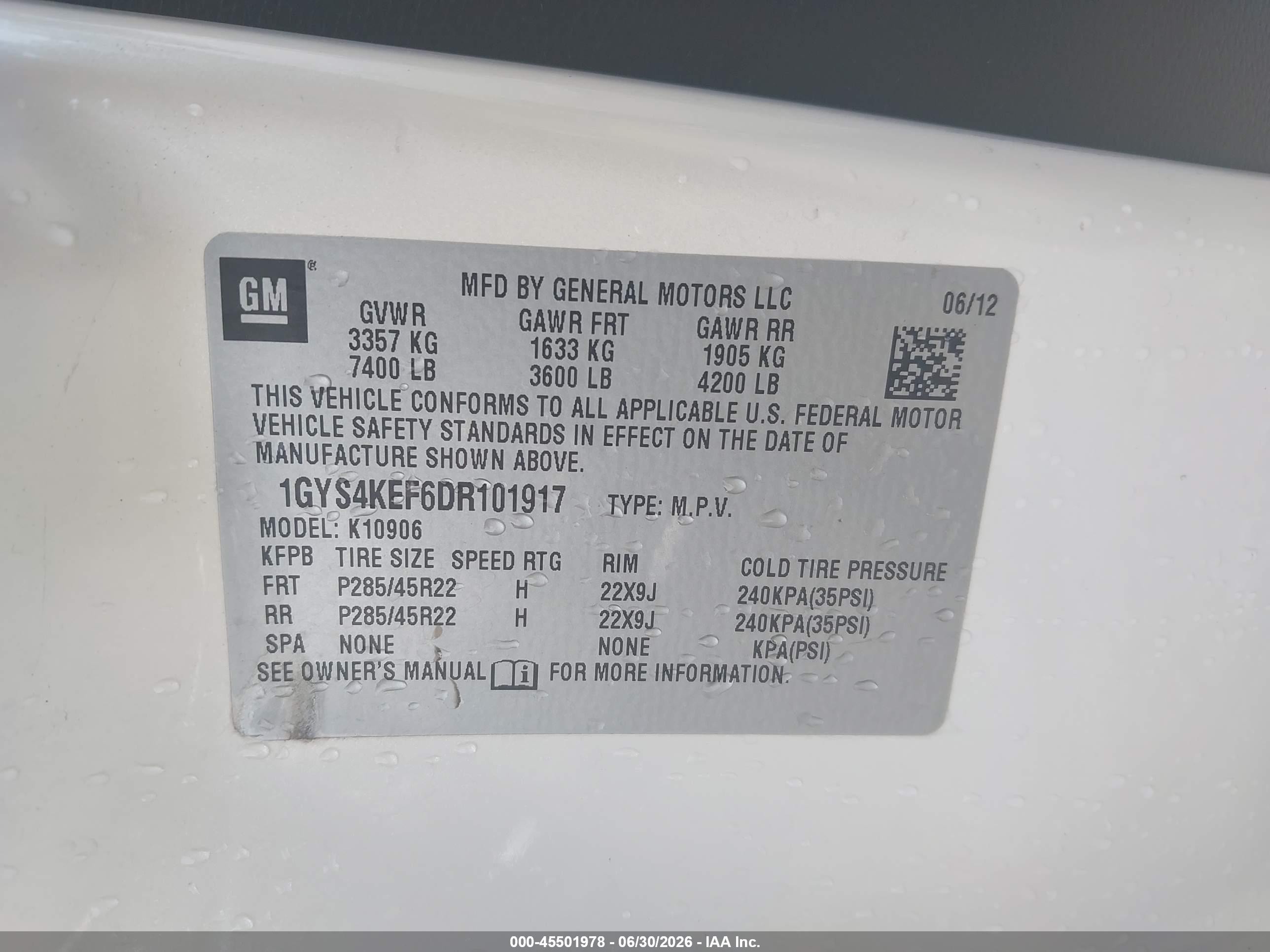 2013 Cadillac Escalade Esv Platinum Edition White vin: 1GYS4KEF6DR101917