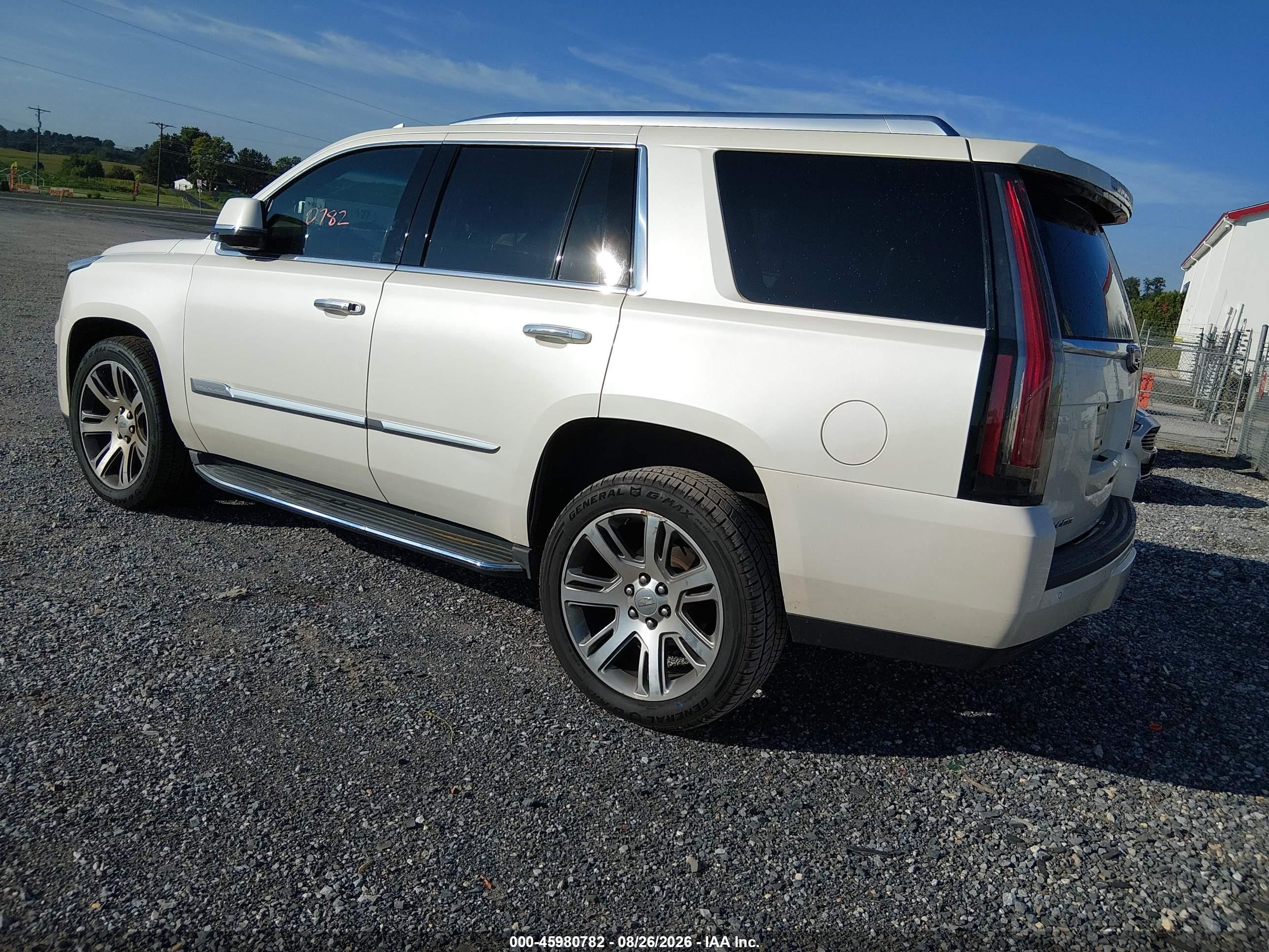 2015 Cadillac Escalade Luxury White vin: 1GYS4MKJ1FR691659