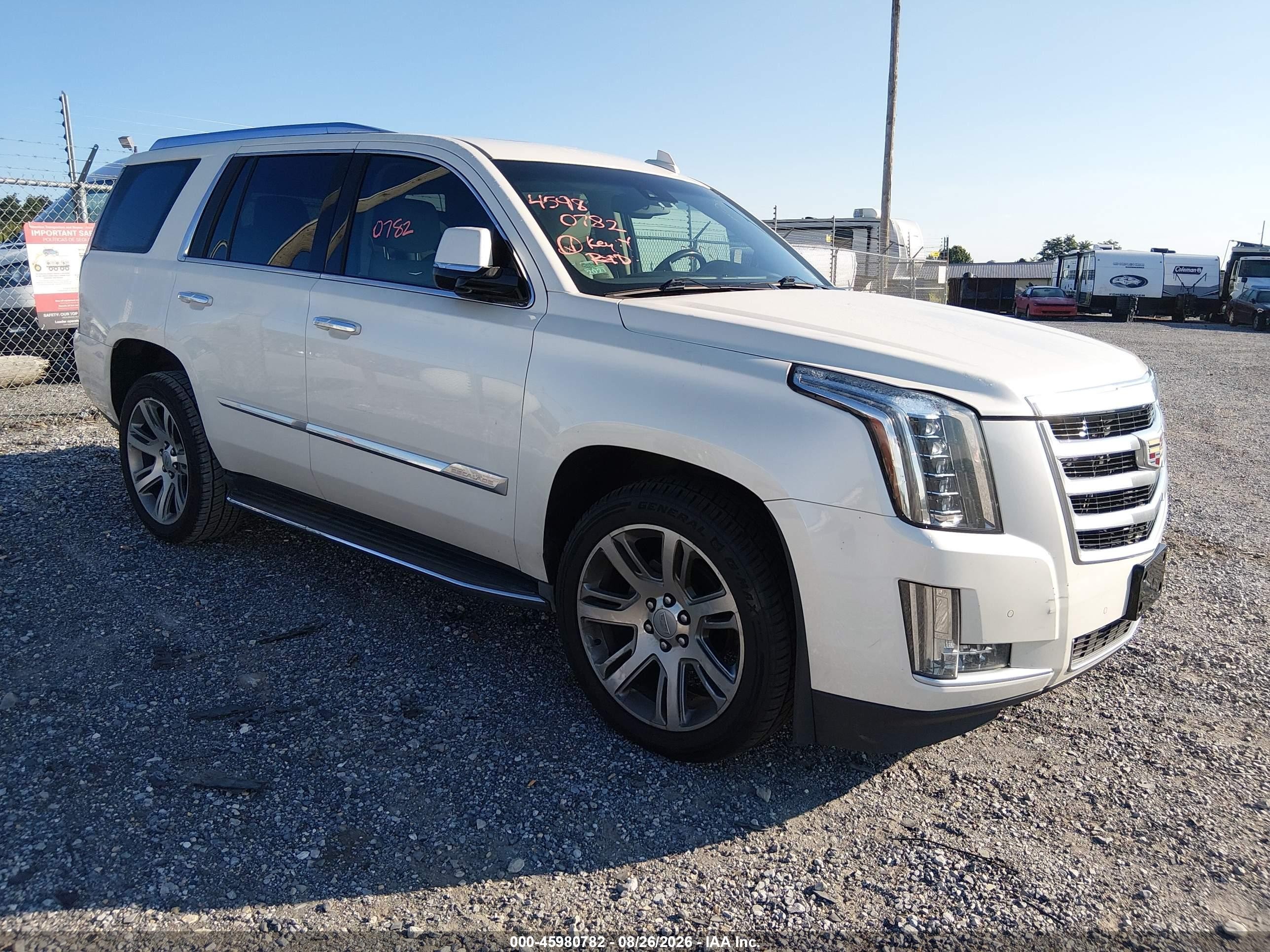 2015 Cadillac Escalade Luxury White vin: 1GYS4MKJ1FR691659
