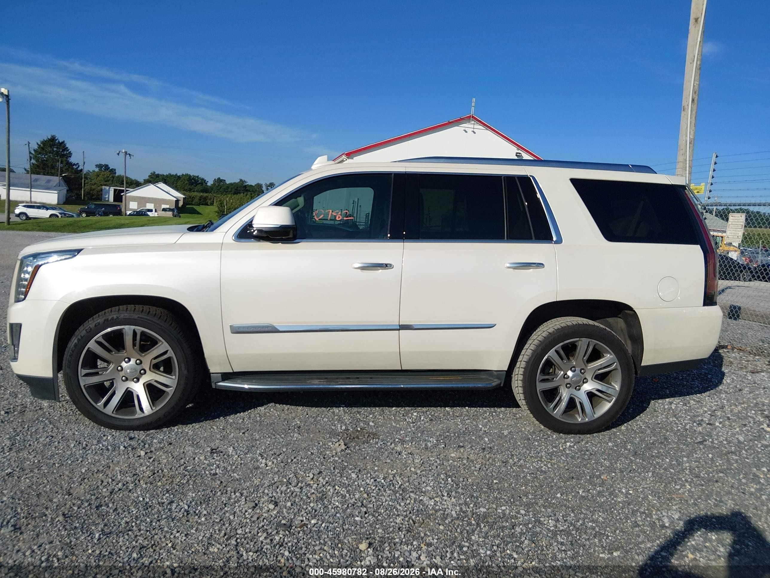 2015 Cadillac Escalade Luxury White vin: 1GYS4MKJ1FR691659