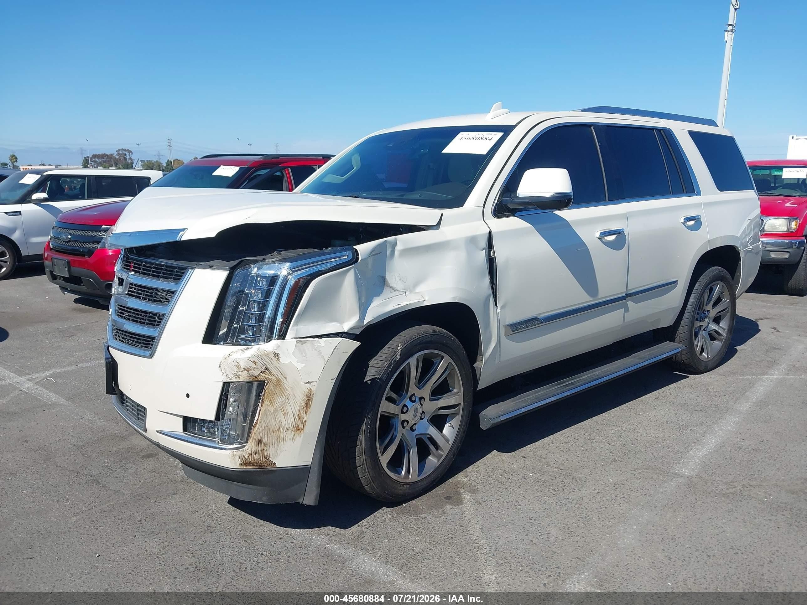 2015 Cadillac Escalade Premium Белый vin: 1GYS4NKJ1FR568627