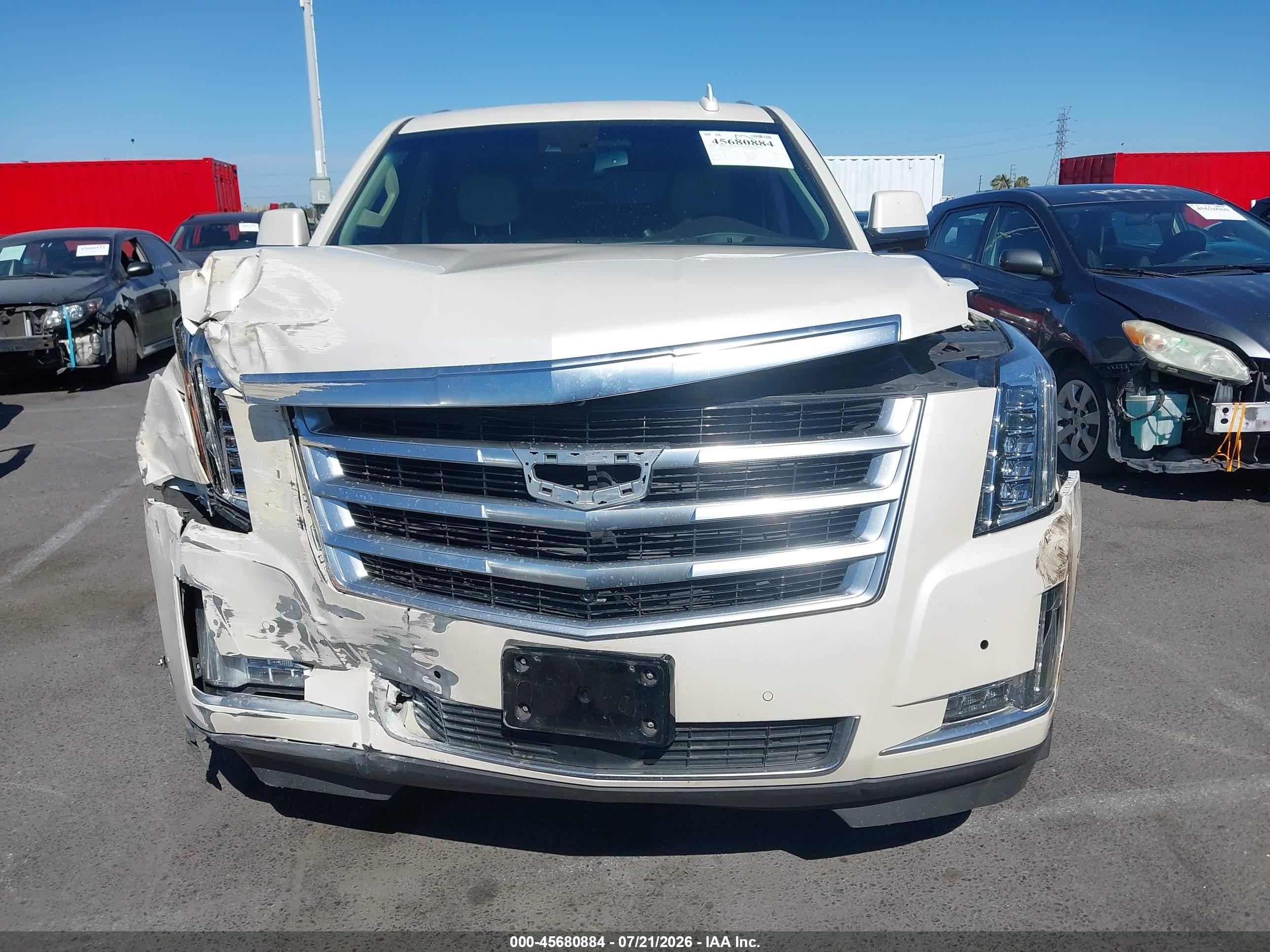 2015 Cadillac Escalade Premium Белый vin: 1GYS4NKJ1FR568627