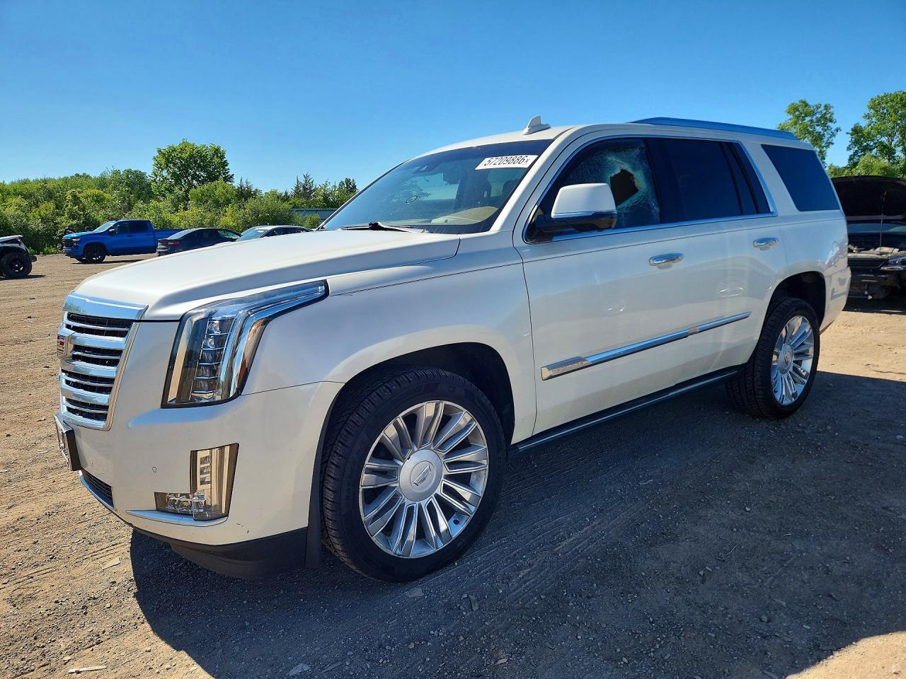 2015 Cadillac Escalade Platinum White vin: 1GYS4PKJ6FR671909