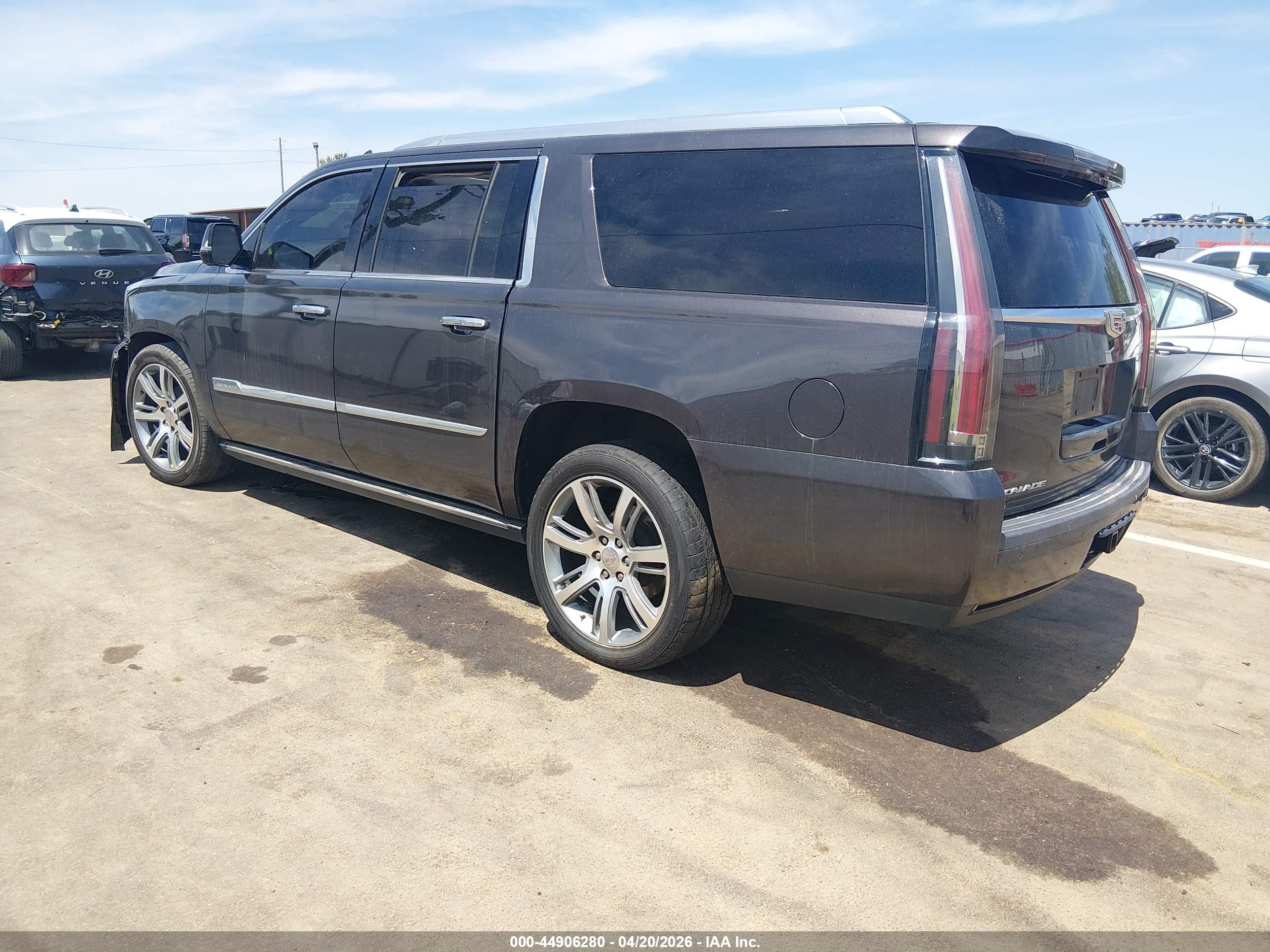 2015 Cadillac Escalade Esv Premium Серый vin: 1GYS4TKJ5FR601830