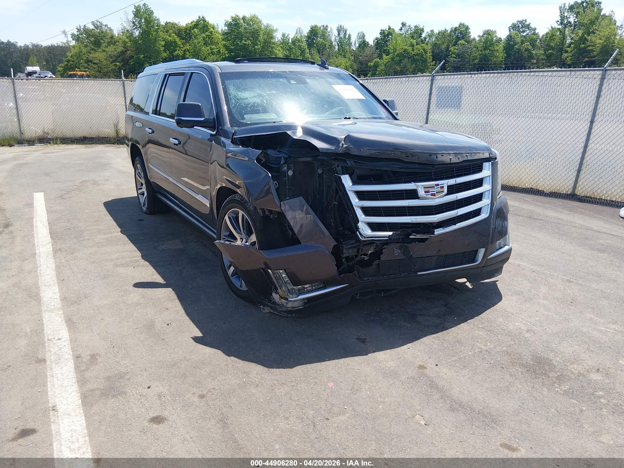 2015 Cadillac Escalade Esv Premium Серый vin: 1GYS4TKJ5FR601830