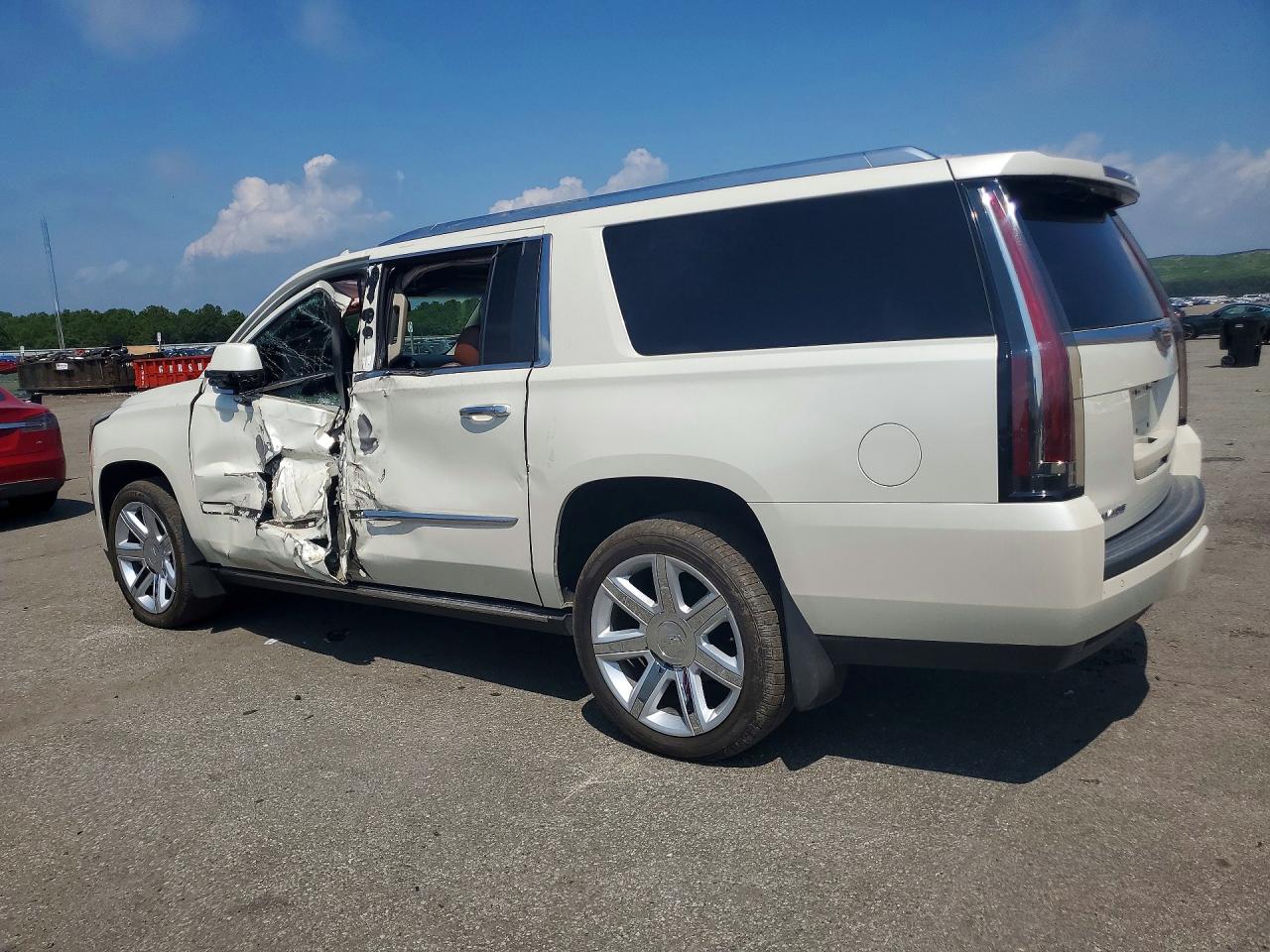 2015 Cadillac Escalade Esv Premium White vin: 1GYS4TKJ5FR705556