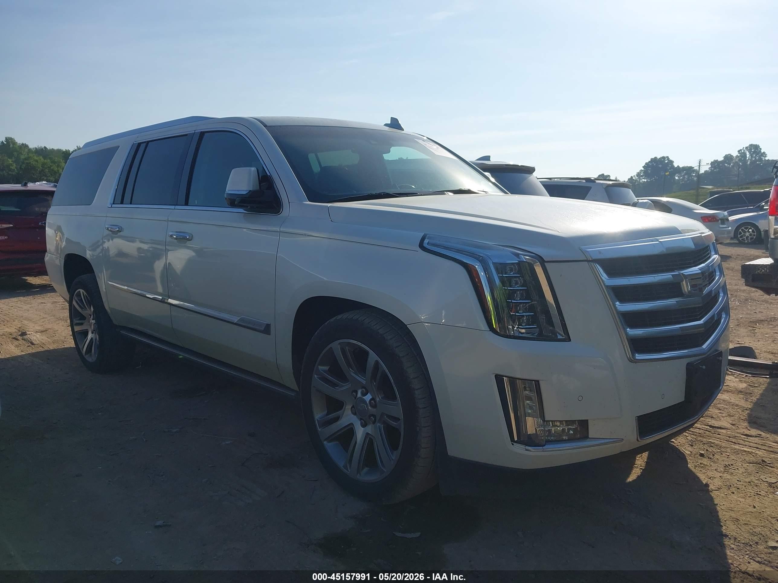 2015 Cadillac Escalade Esv Premium White vin: 1GYS4TKJ6FR732748