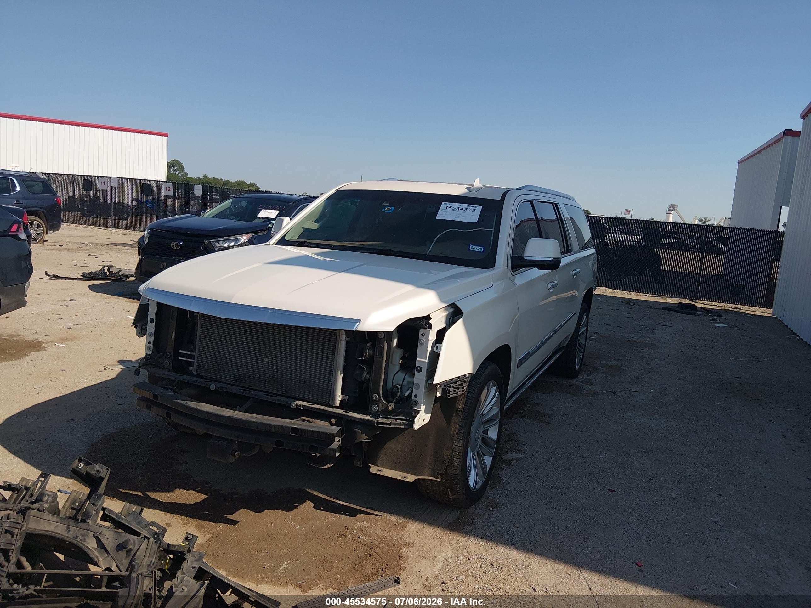 2015 Cadillac Escalade Esv Platinum White vin: 1GYS4UKJ2FR580005