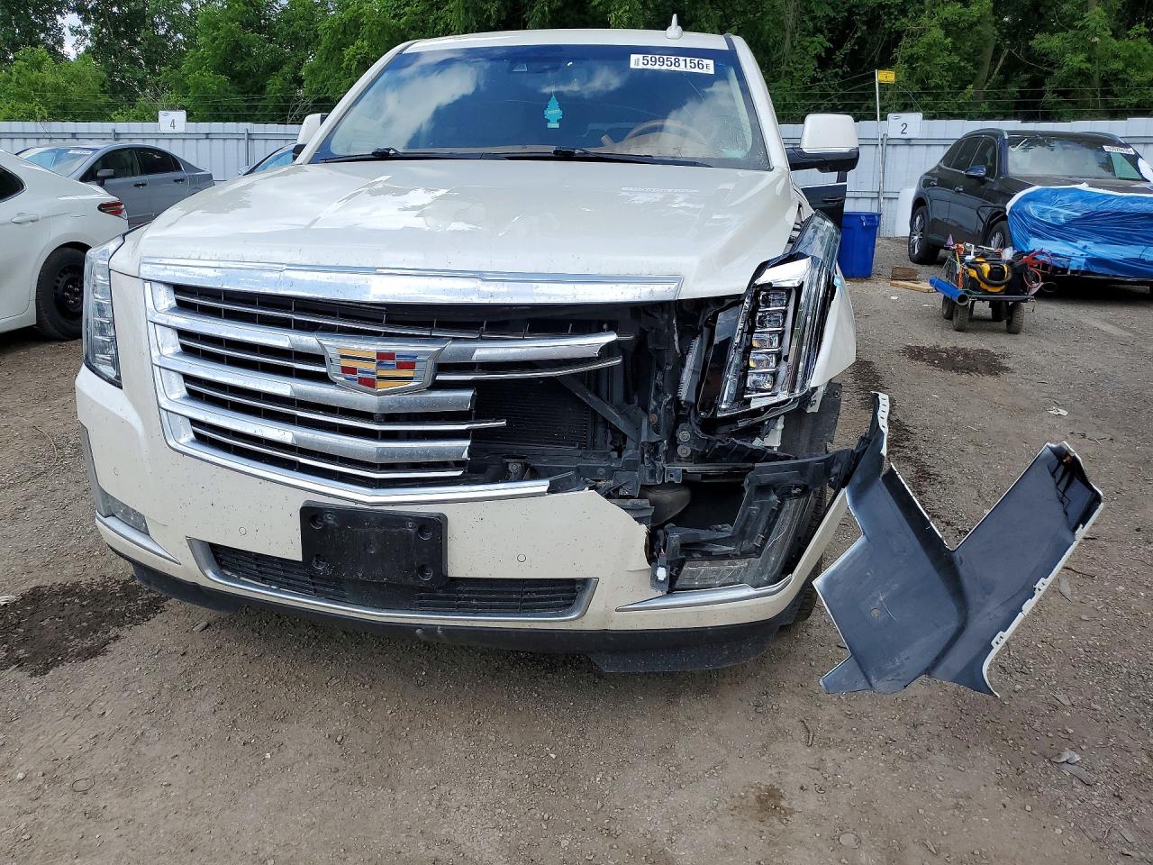 2015 Cadillac Escalade Esv Platinum White vin: 1GYS4UKJ3FR632869