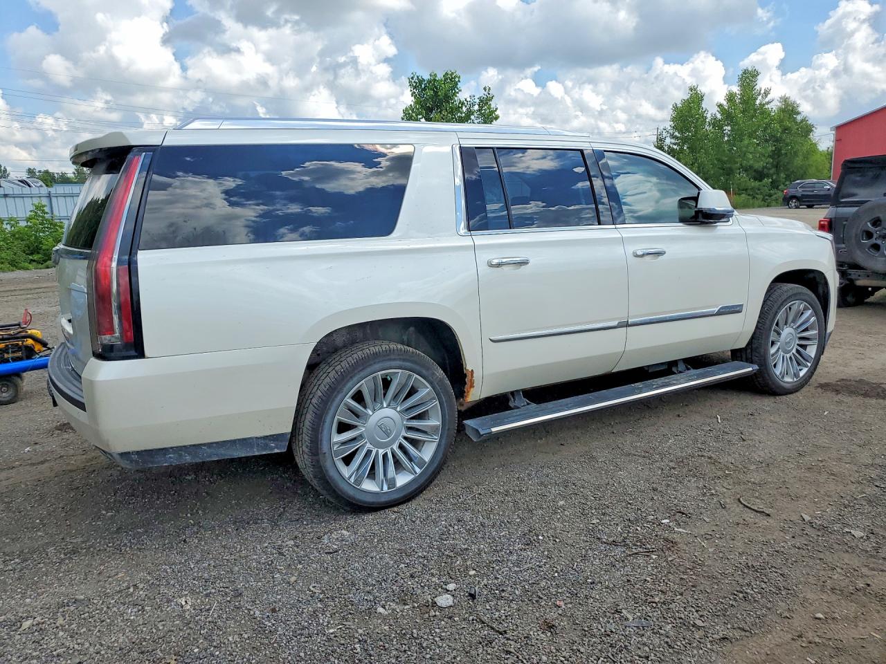 2015 Cadillac Escalade Esv Platinum White vin: 1GYS4UKJ3FR632869