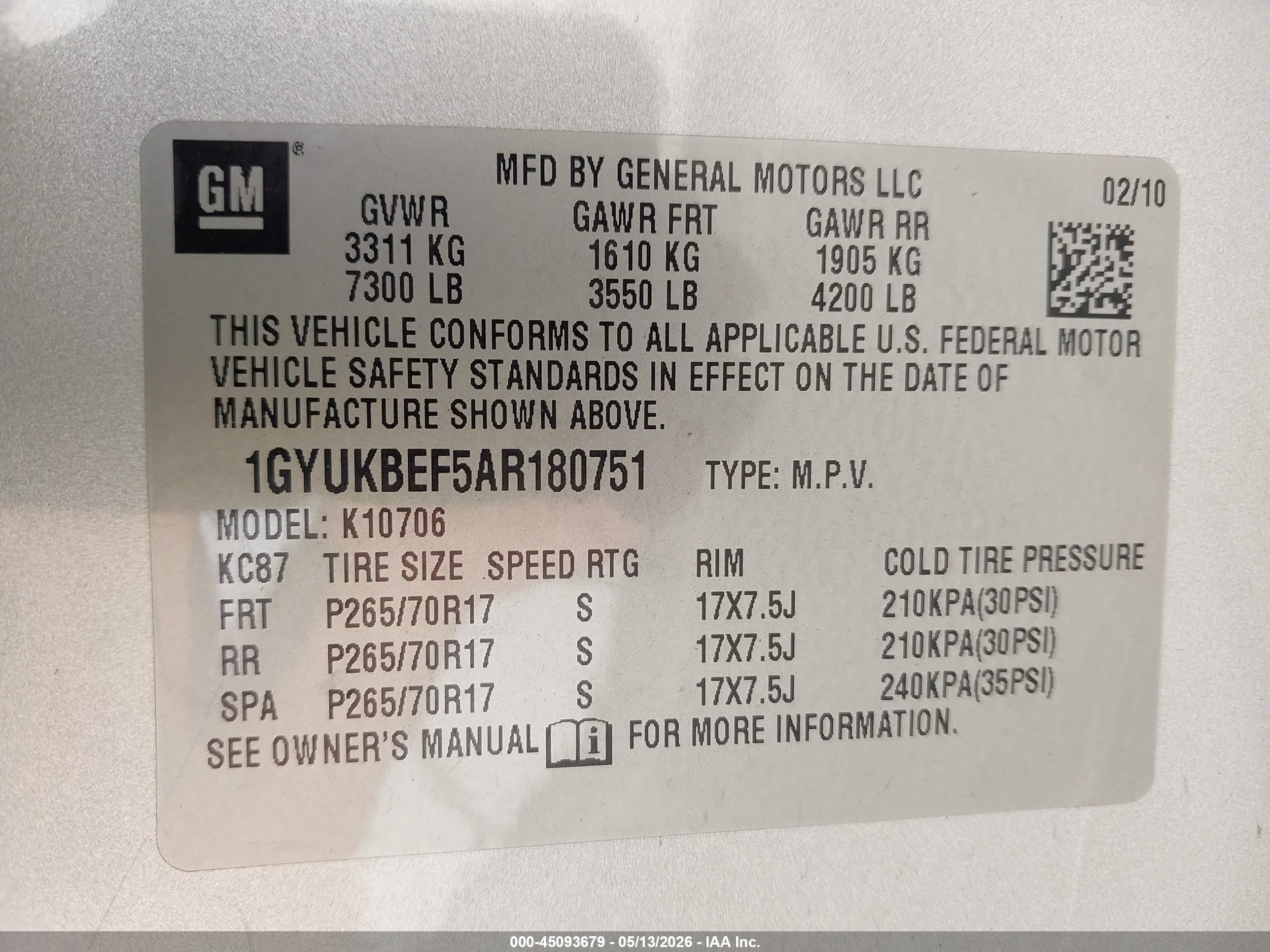 2010 Cadillac Escalade Luxury Silver vin: 1GYUKBEF5AR180751