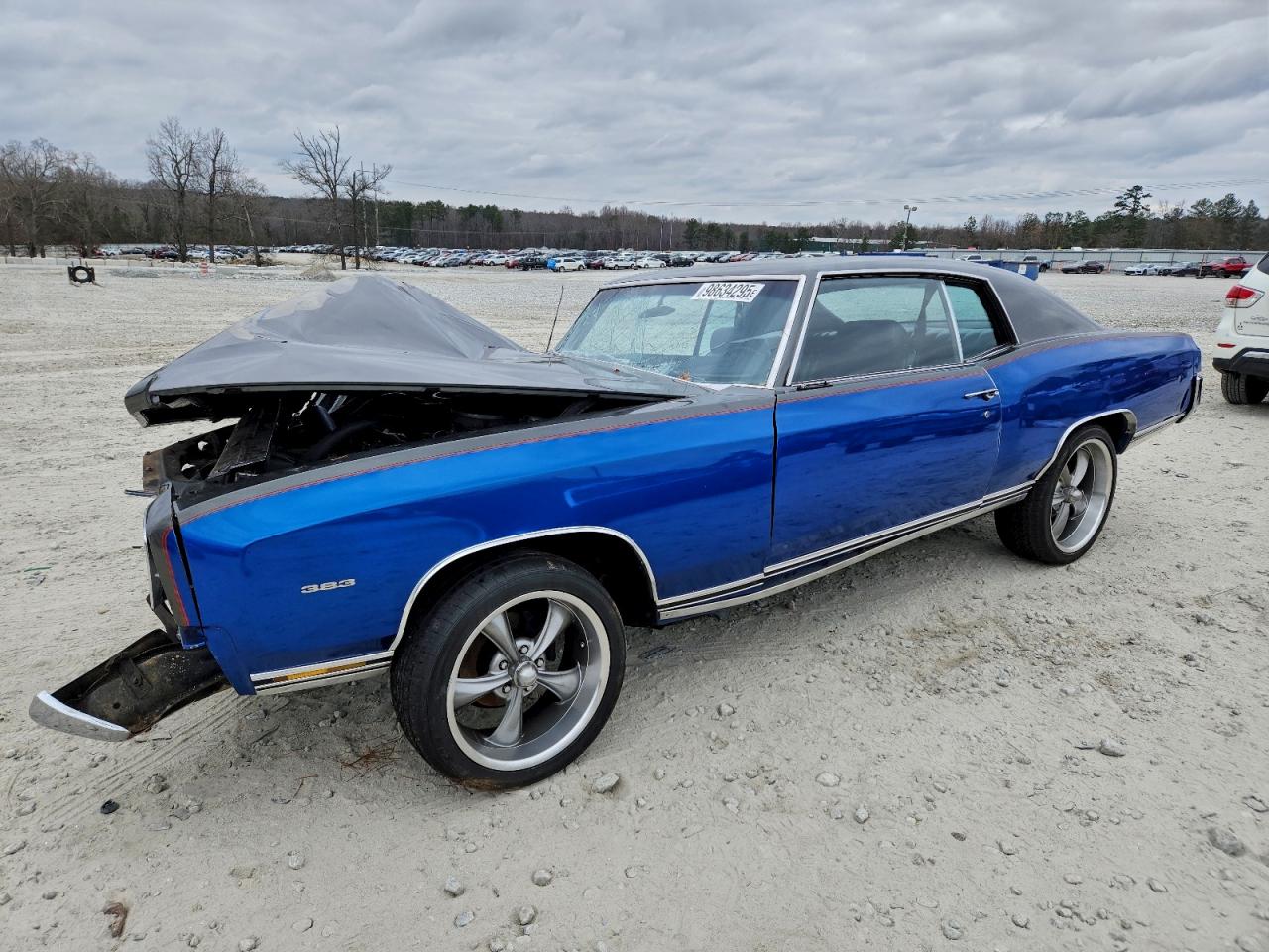 1972 Chevrolet Montecarlo Blue vin: 1H57J2K633348