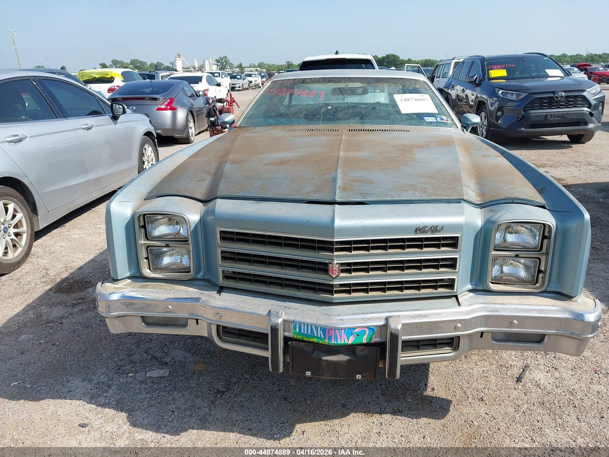1976 Chevy Monte Carlo   Синий vin: 1H57V6R501808    