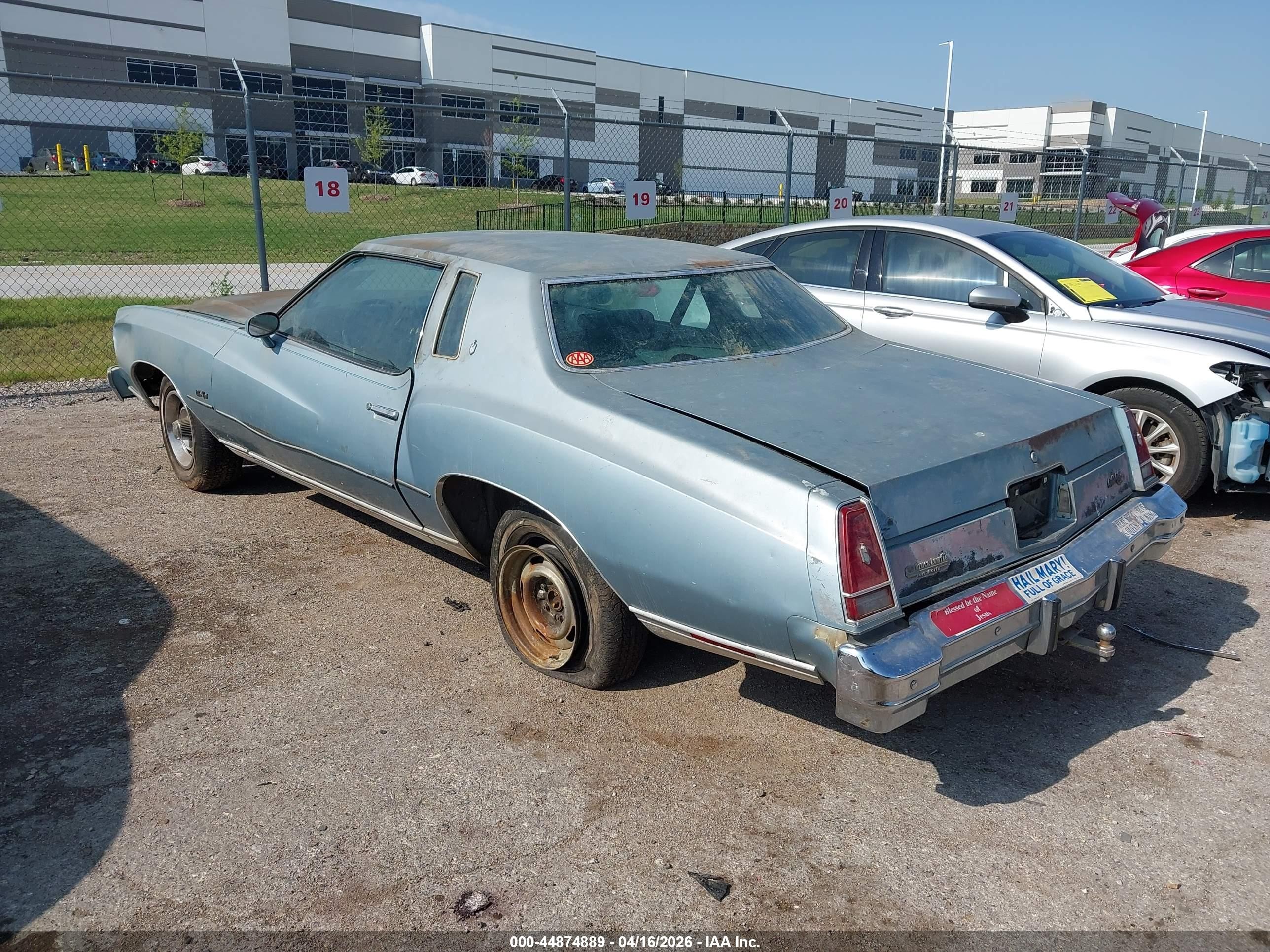 1976 Chevy Monte Carlo   Синий vin: 1H57V6R501808    