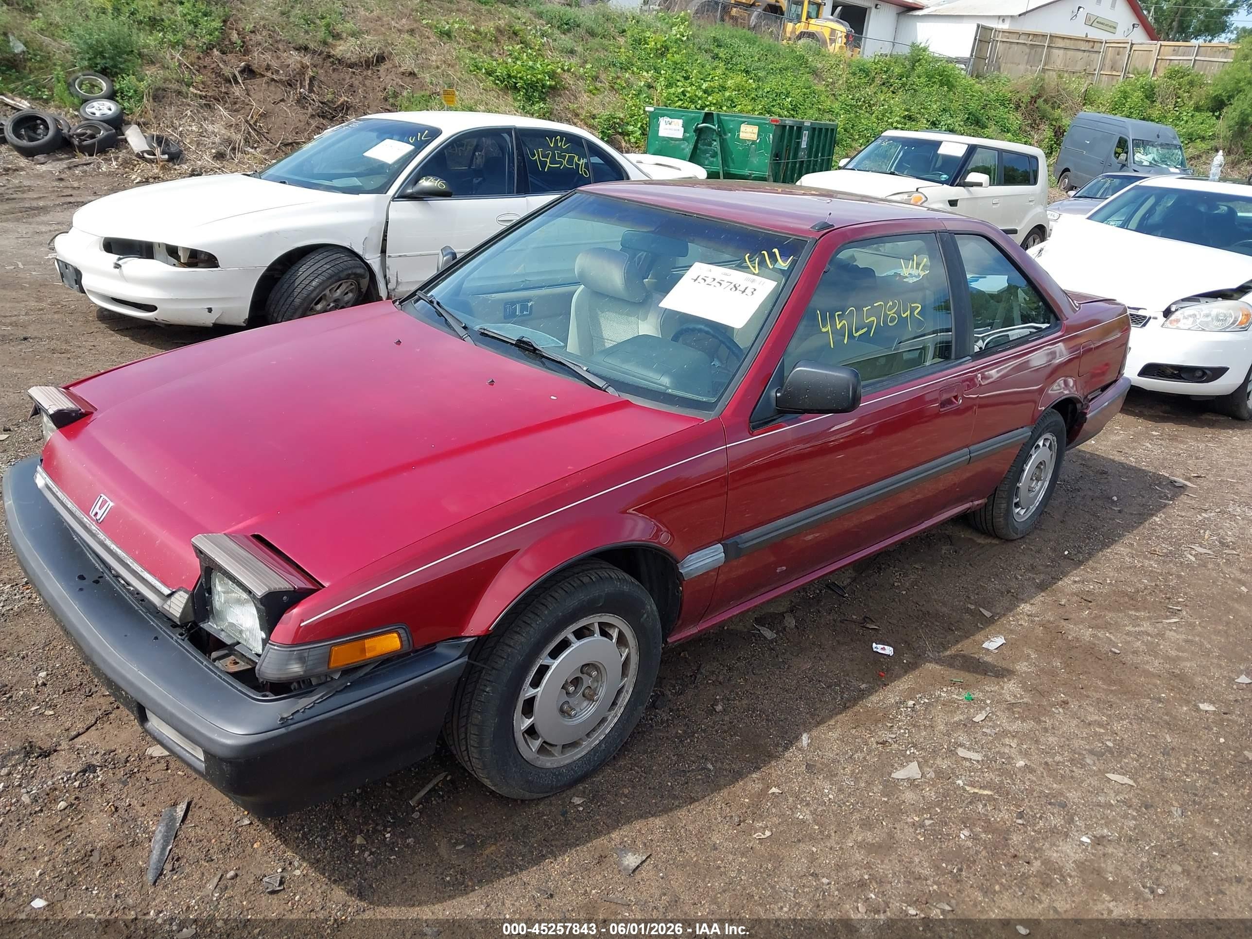 1989 Honda Accord Lxi Red vin: 1HGCA6288KA019765