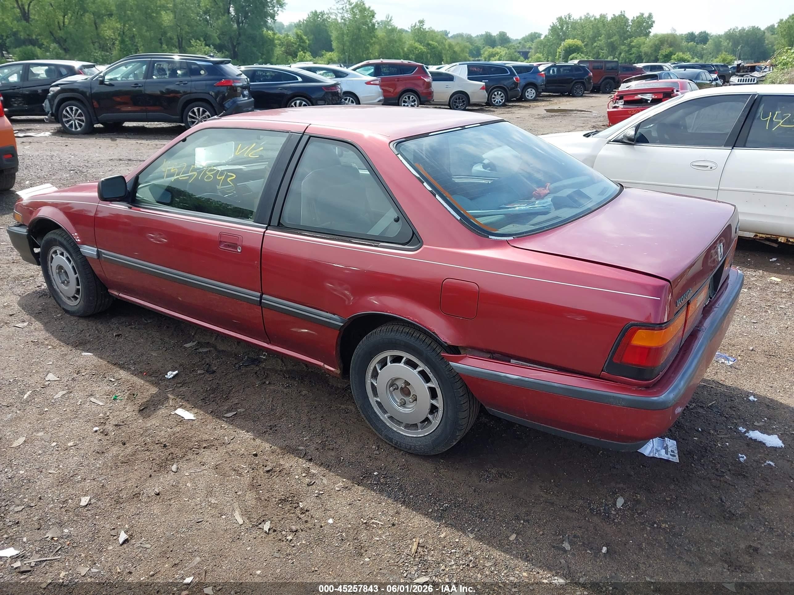 1989 Honda Accord Lxi Red vin: 1HGCA6288KA019765