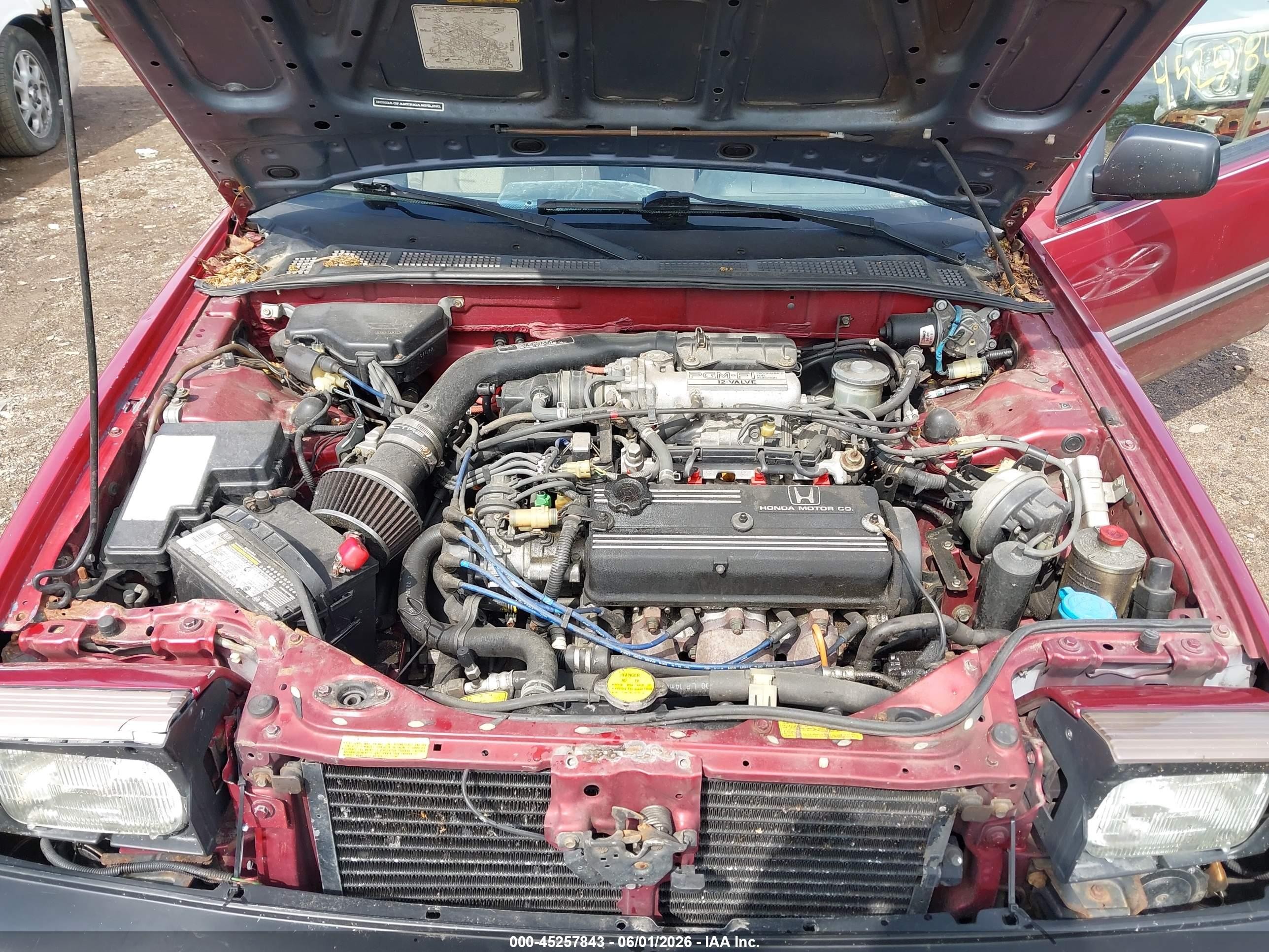 1989 Honda Accord Lxi Red vin: 1HGCA6288KA019765