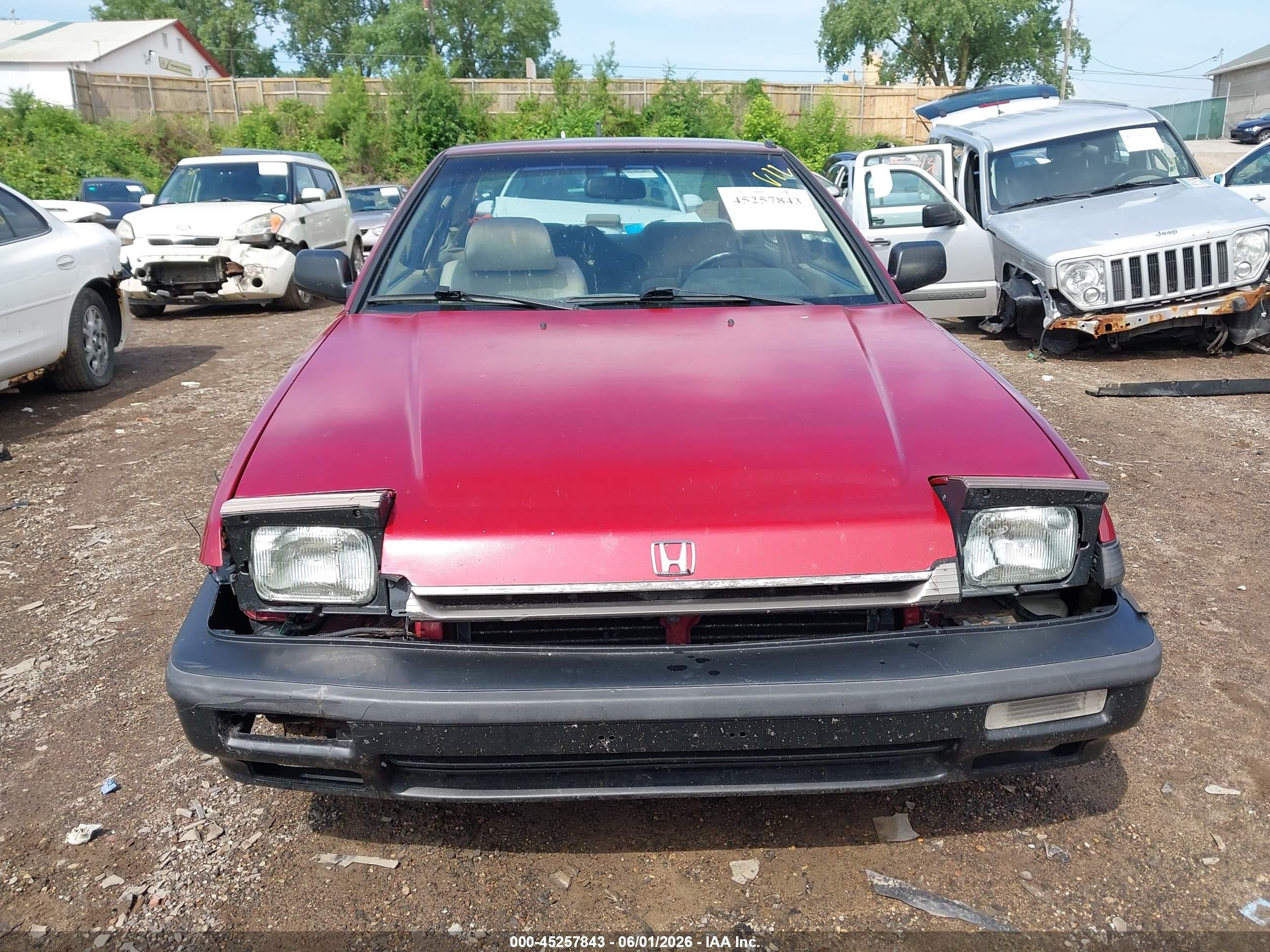1989 Honda Accord Lxi Red vin: 1HGCA6288KA019765