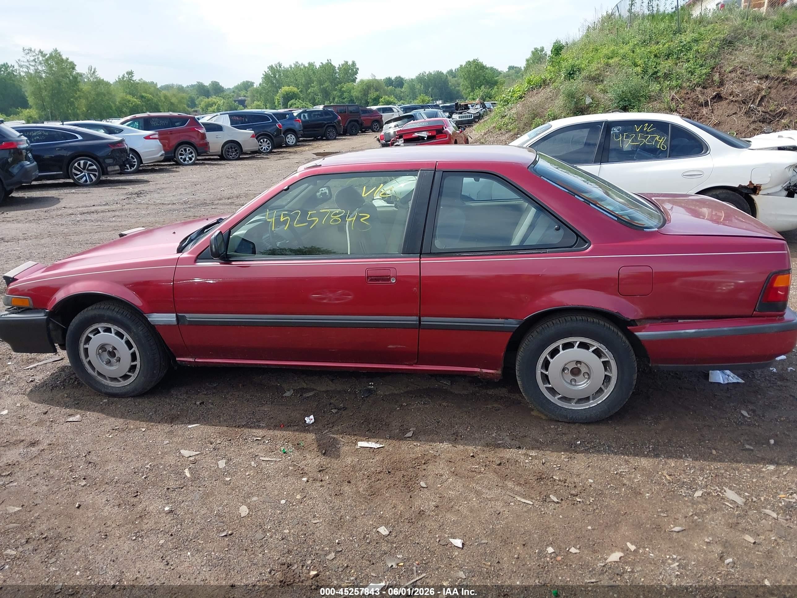 1989 Honda Accord Lxi Red vin: 1HGCA6288KA019765