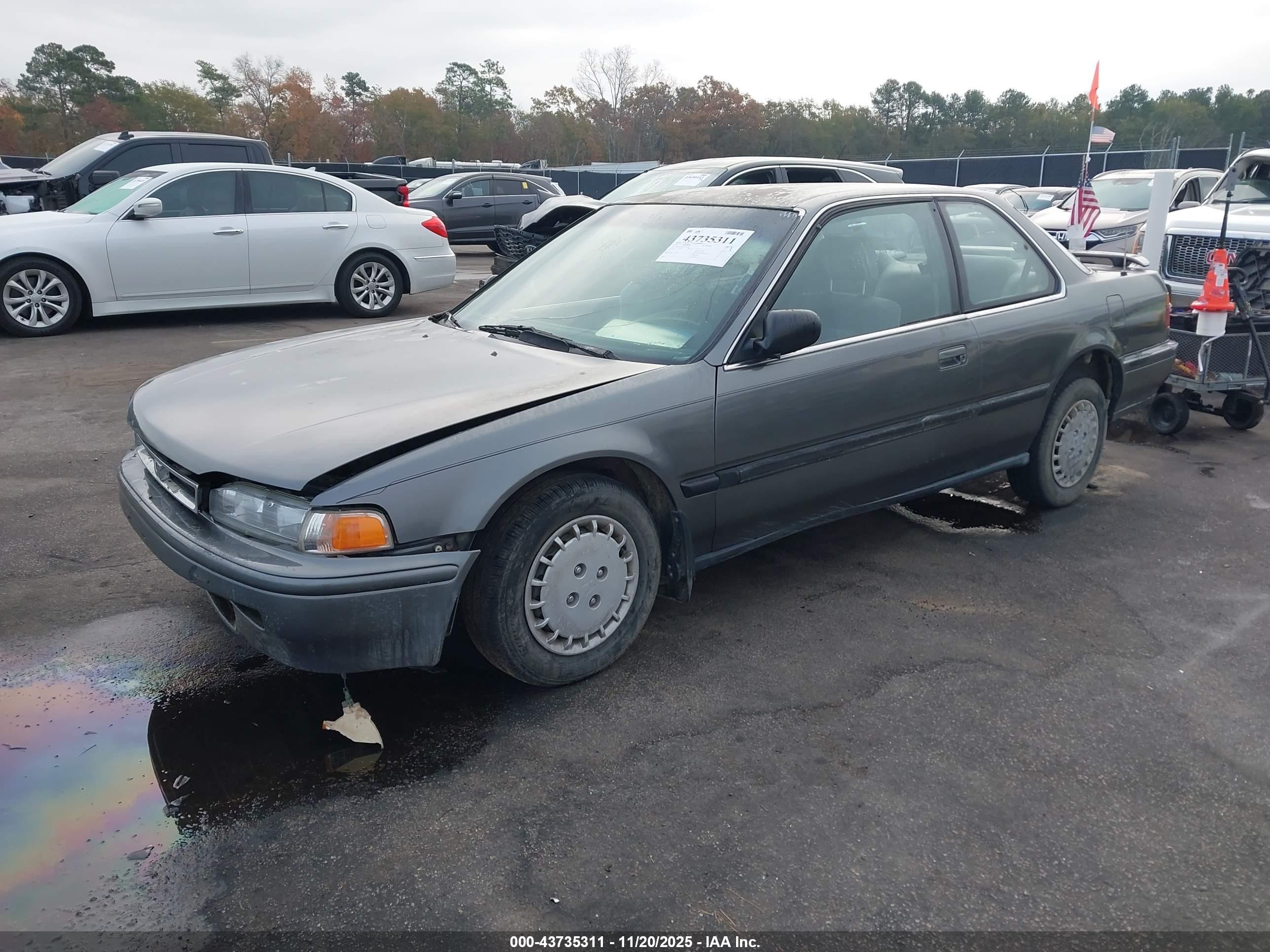 1990 Honda Accord Dx/lx Gray vin: 1HGCB7140LA011078