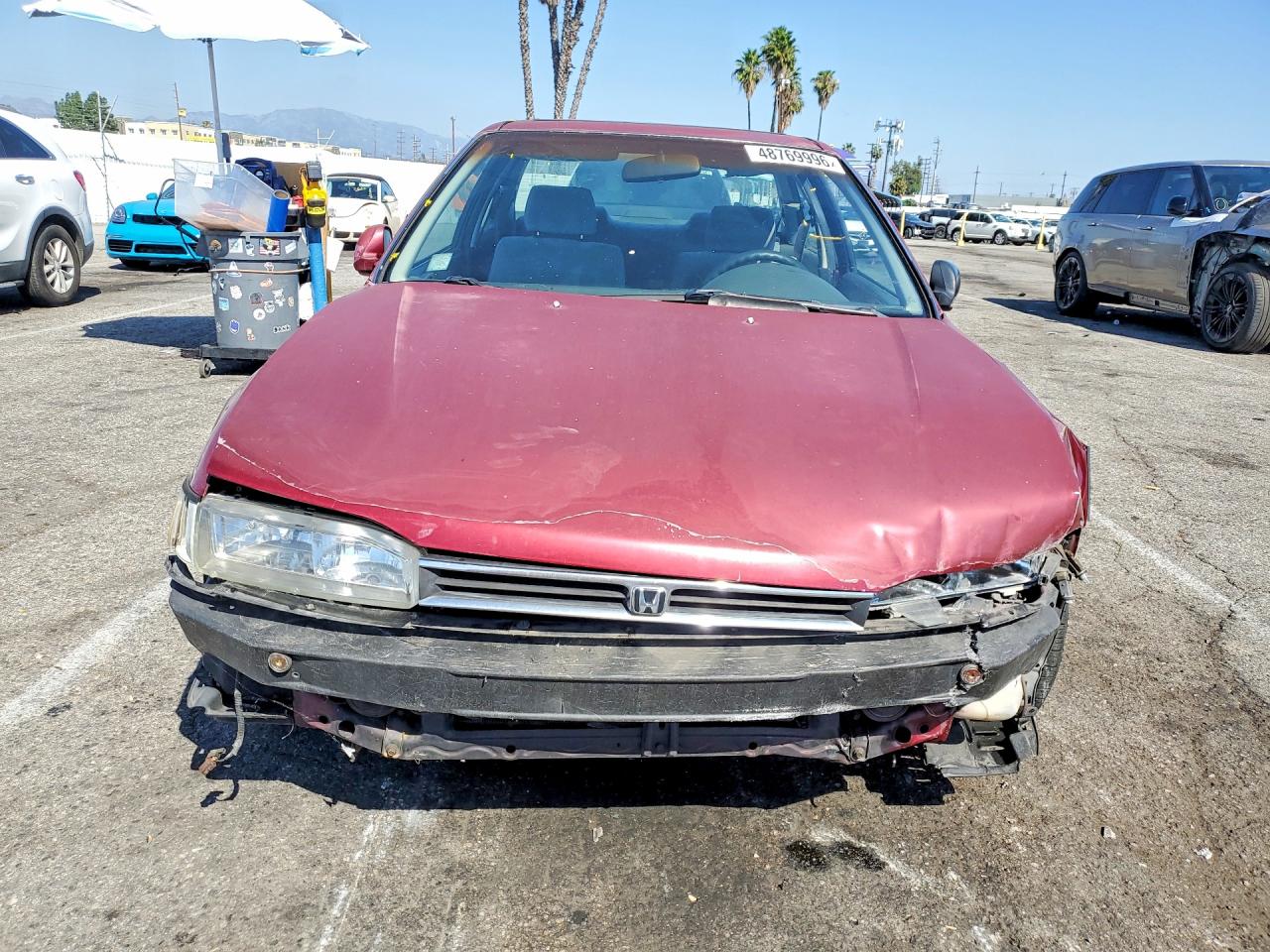 1993 Honda Accord Ex Burgundy vin: 1HGCB717XPA024856