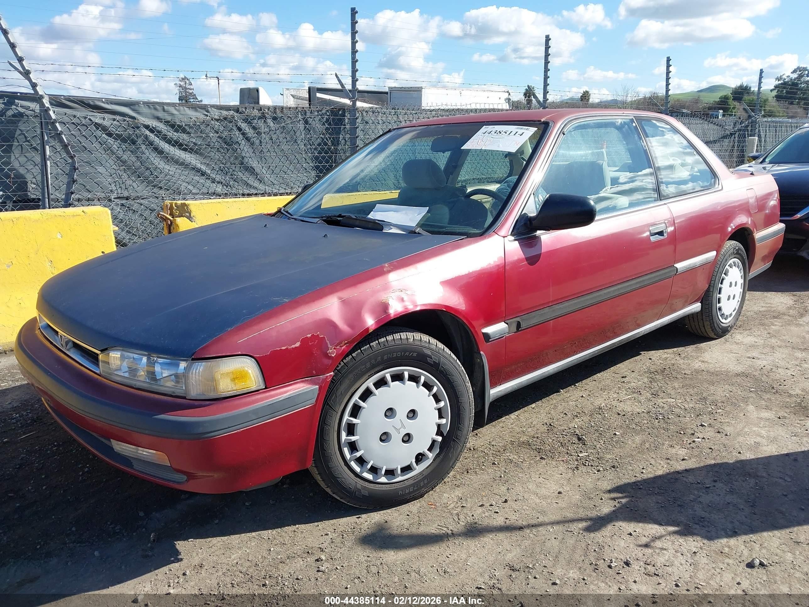 1990 Honda Accord Lx Red vin: 1HGCB7252LA043439