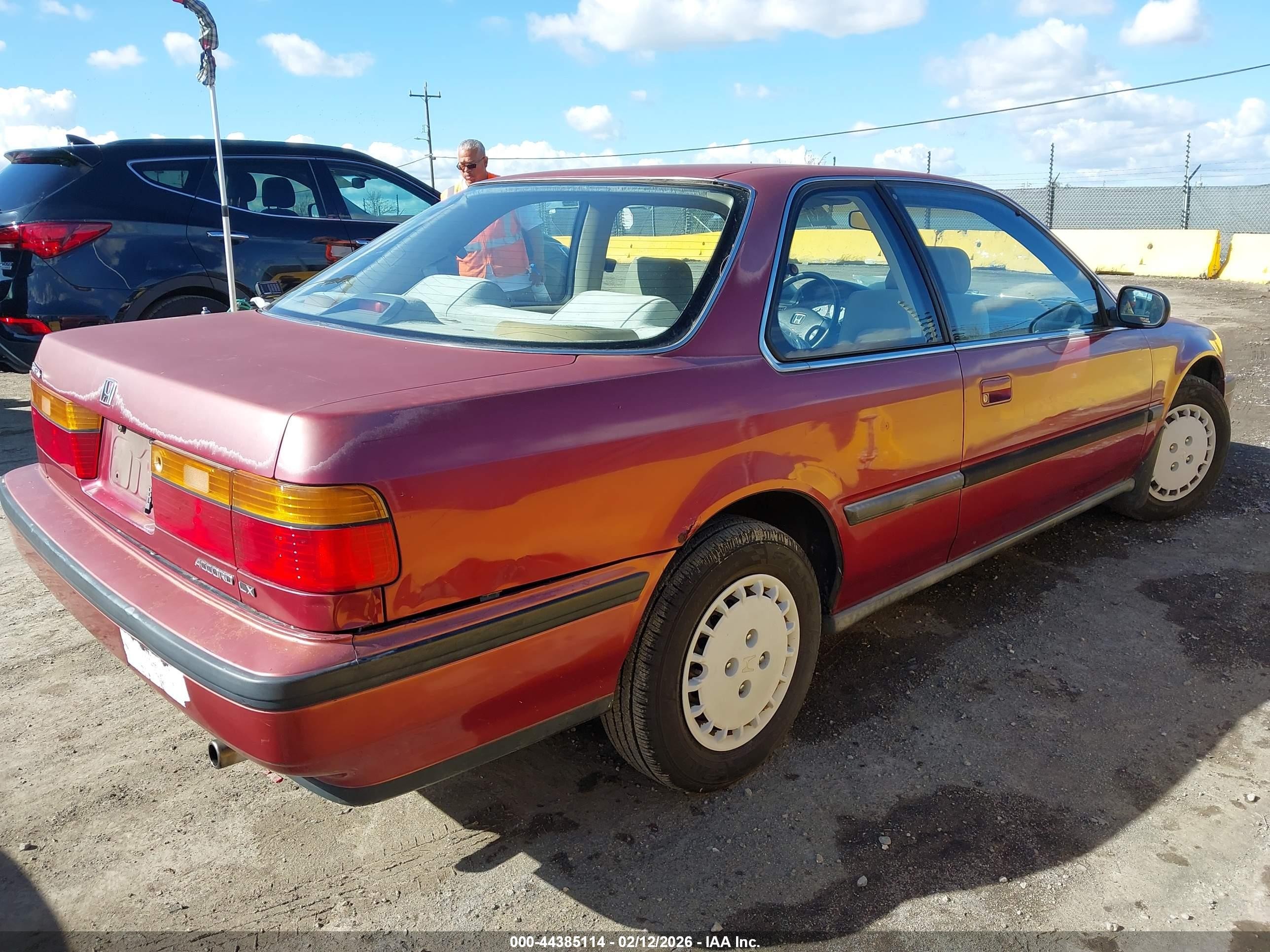 1990 Honda Accord Lx Red vin: 1HGCB7252LA043439