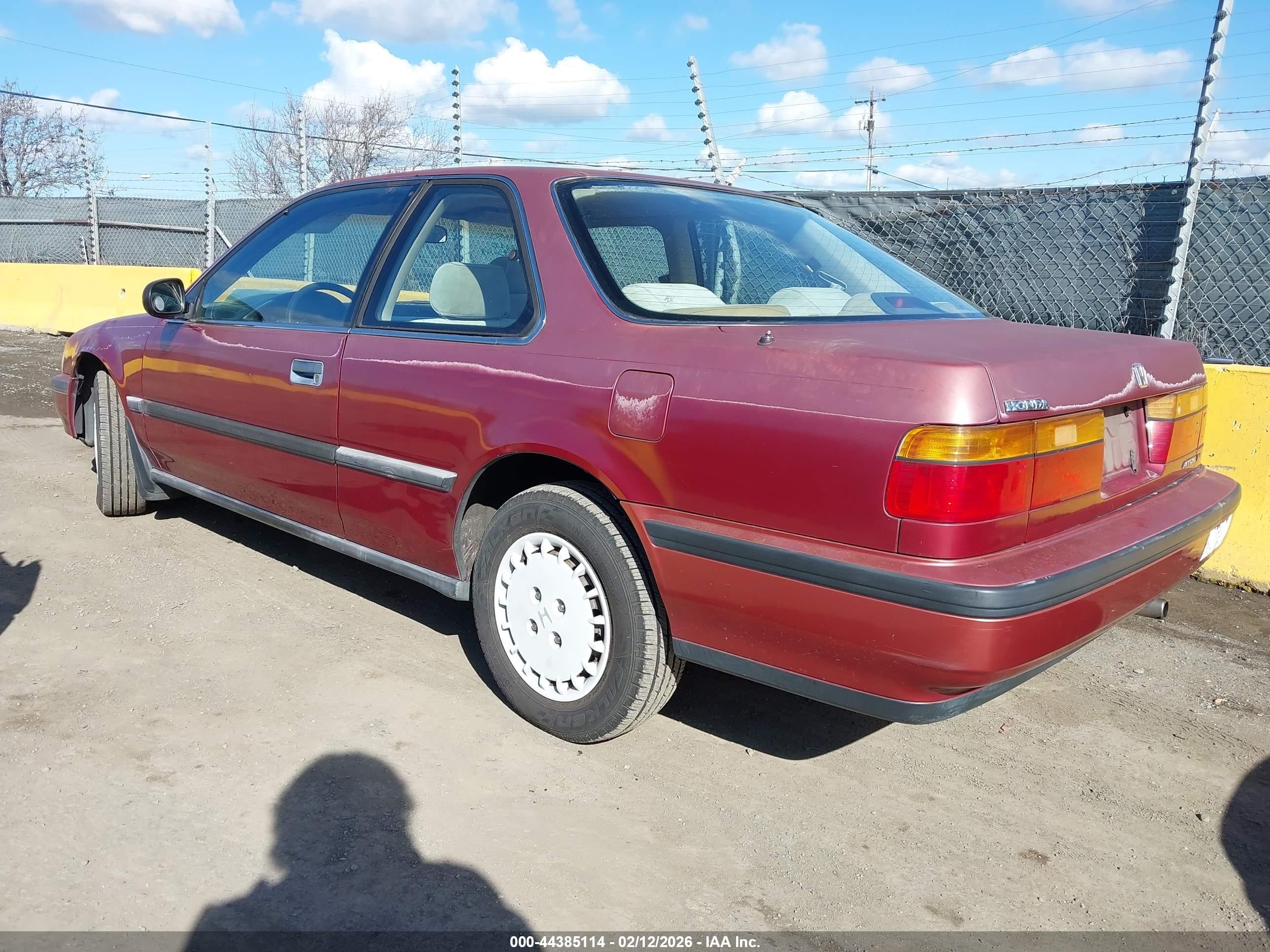 1990 Honda Accord Lx Red vin: 1HGCB7252LA043439