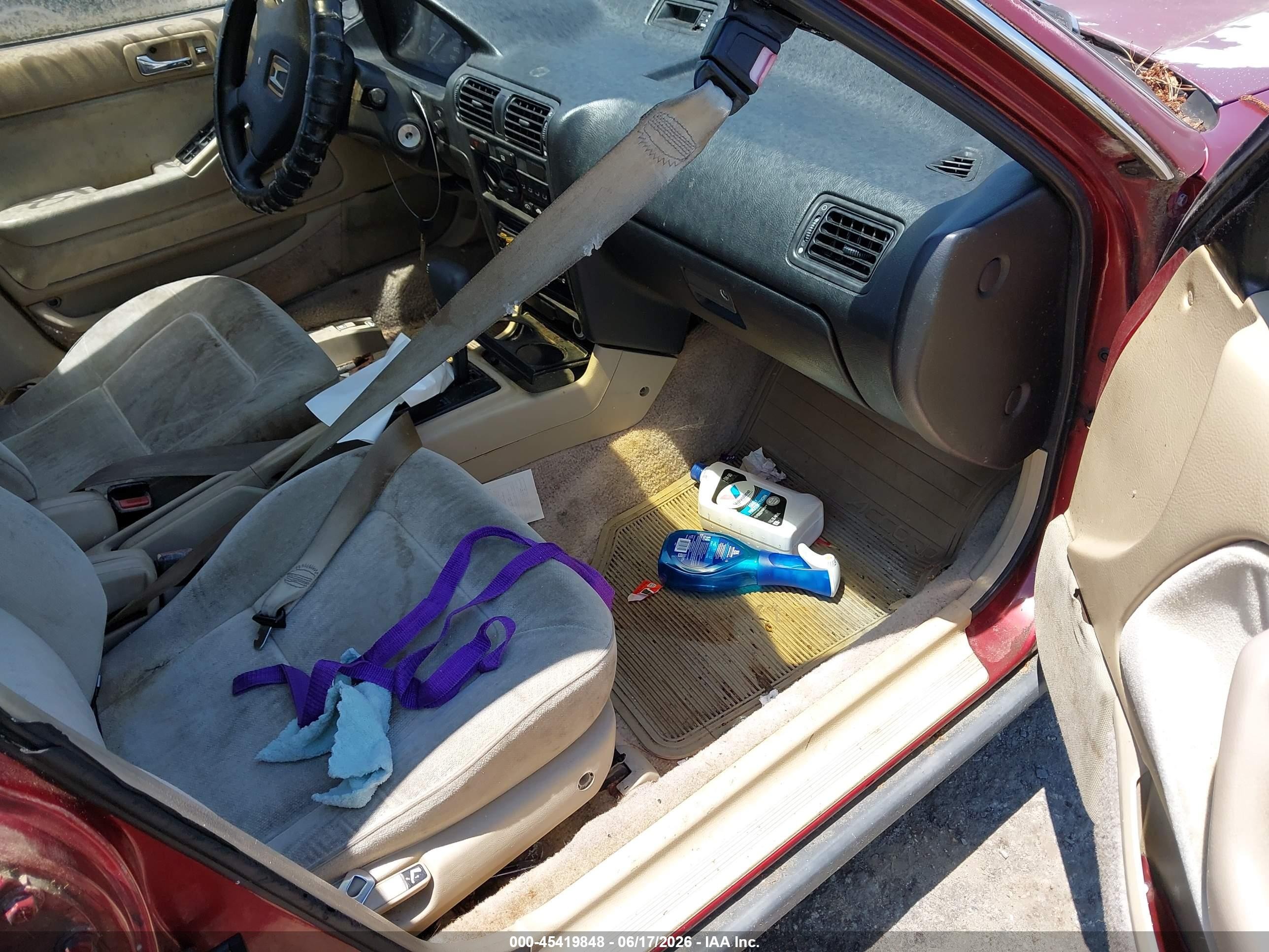 1990 Honda Accord Lx/ex Burgundy vin: 1HGCB7652LA003906