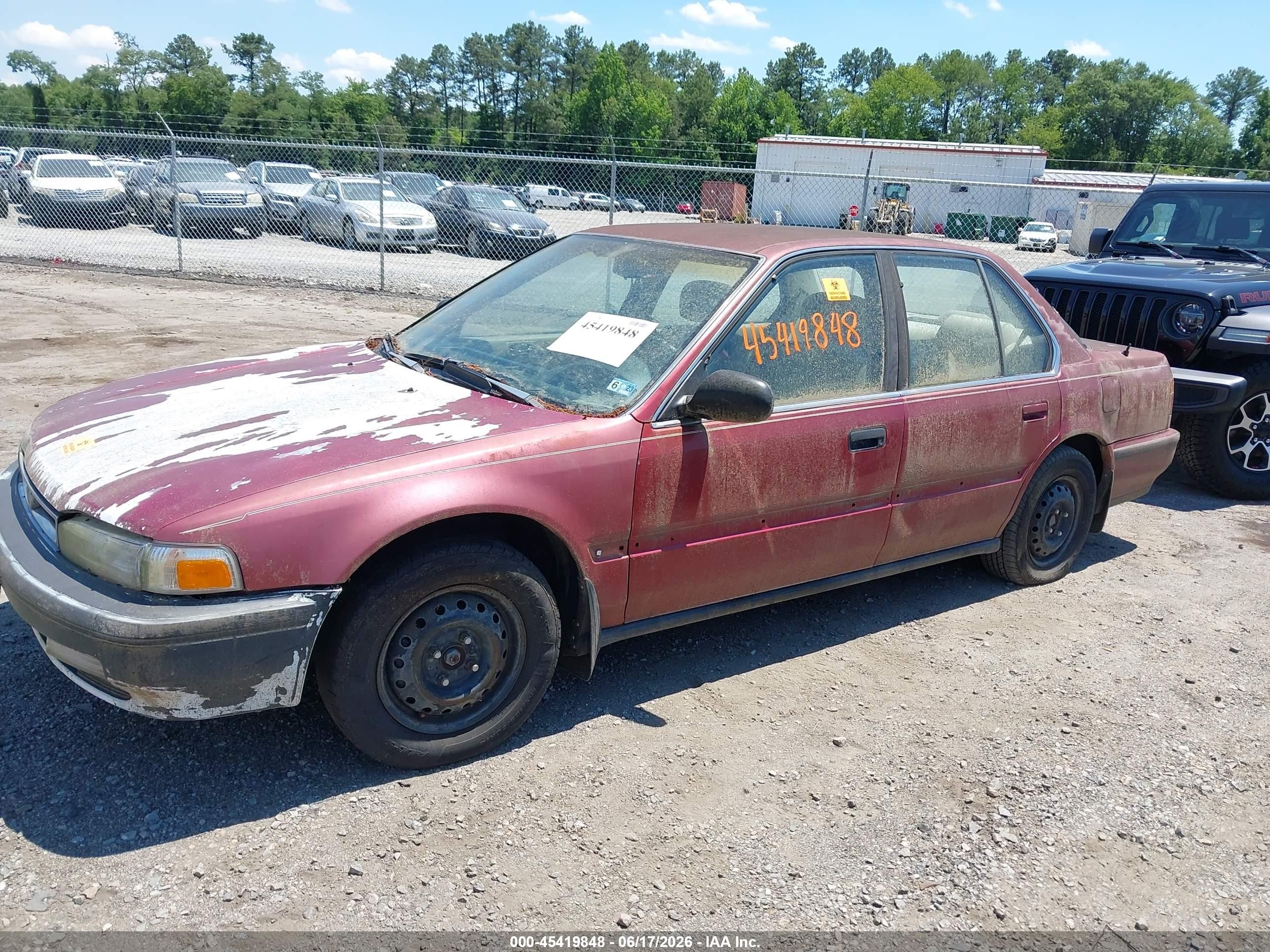 1990 Honda Accord Lx/ex Burgundy vin: 1HGCB7652LA003906