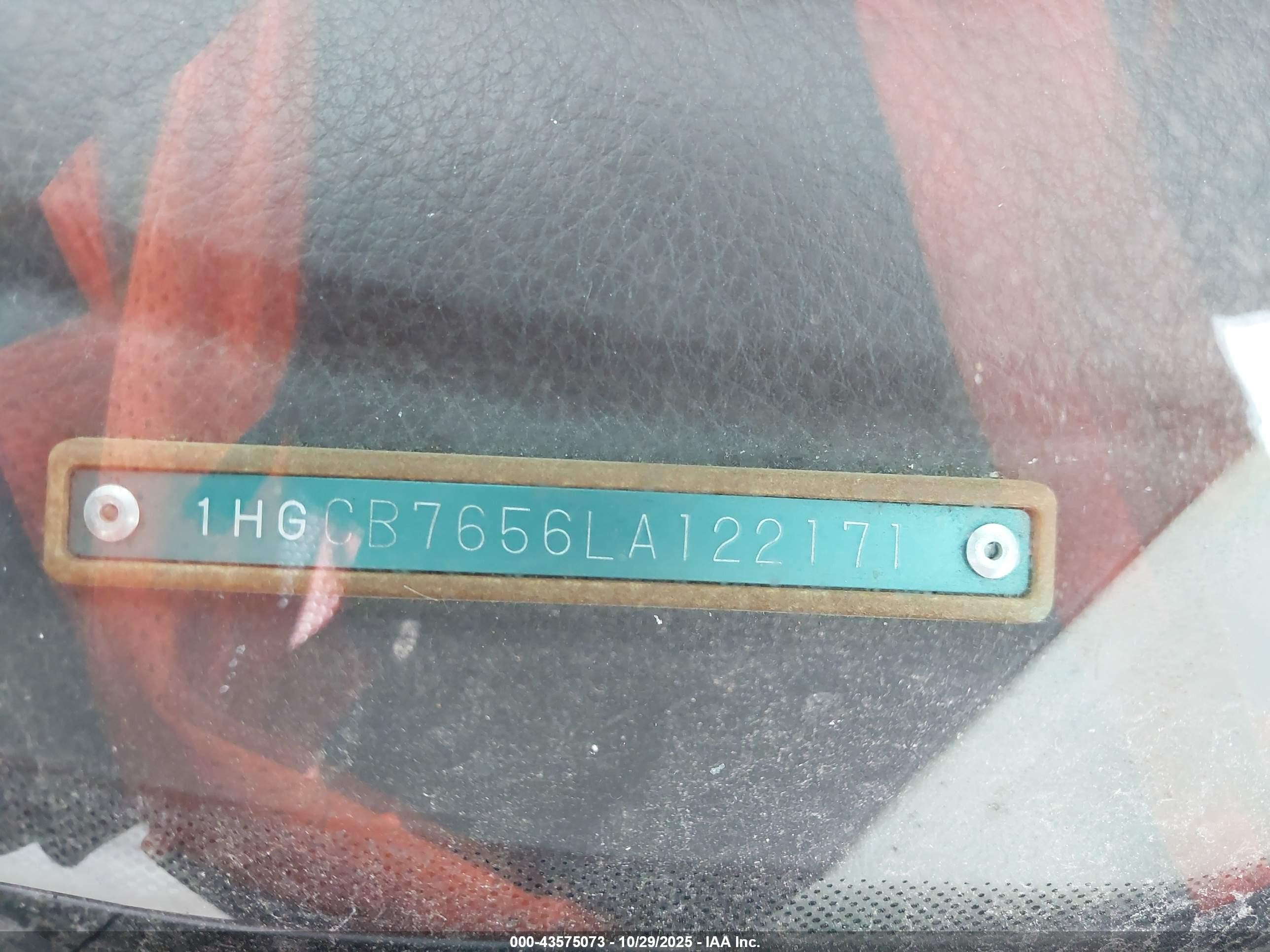 1990 Honda Accord Lx/ex Tan vin: 1HGCB7656LA122171