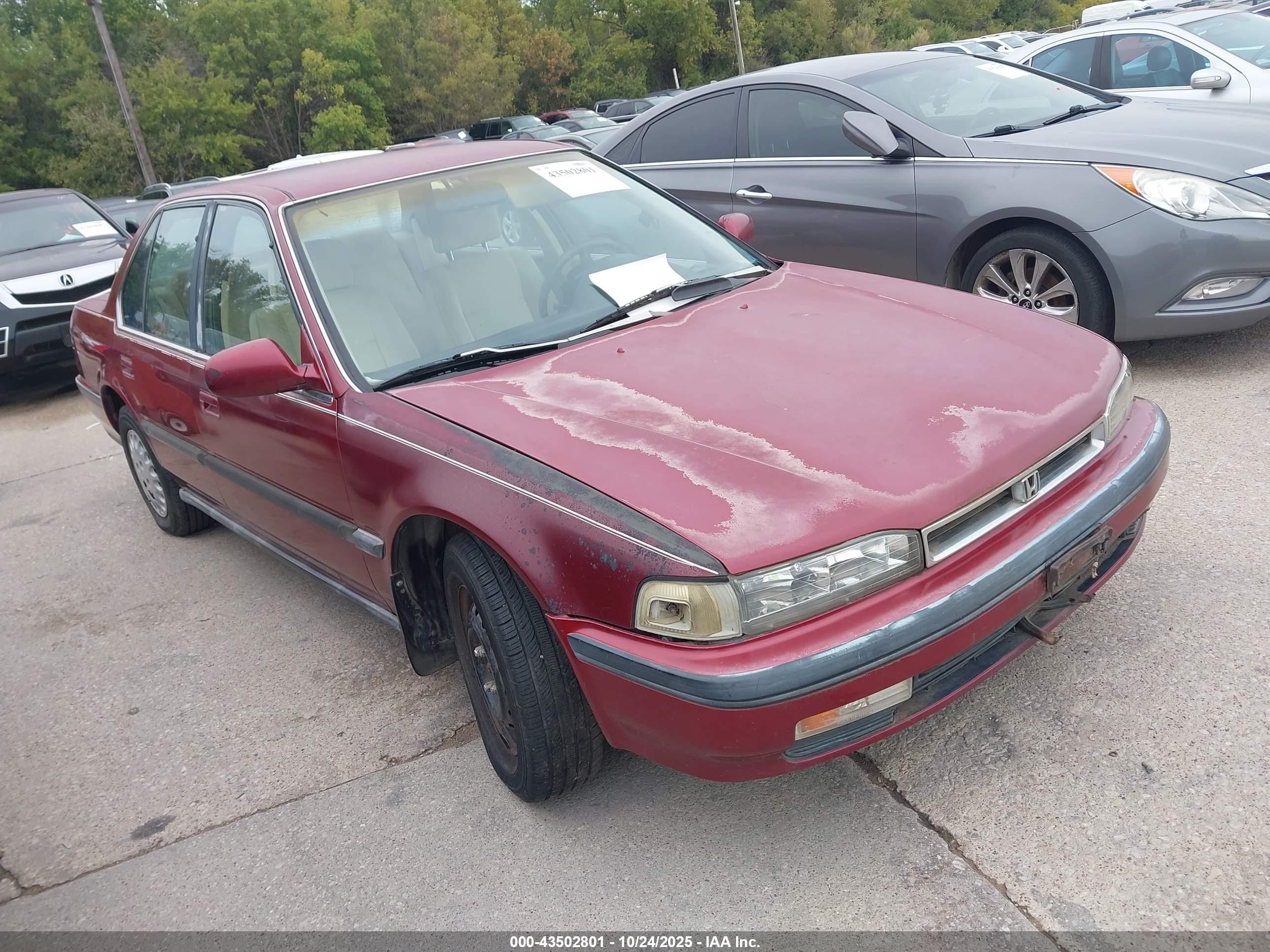 1991 Honda Accord Lx/ex Maroon vin: 1HGCB7657MA101086