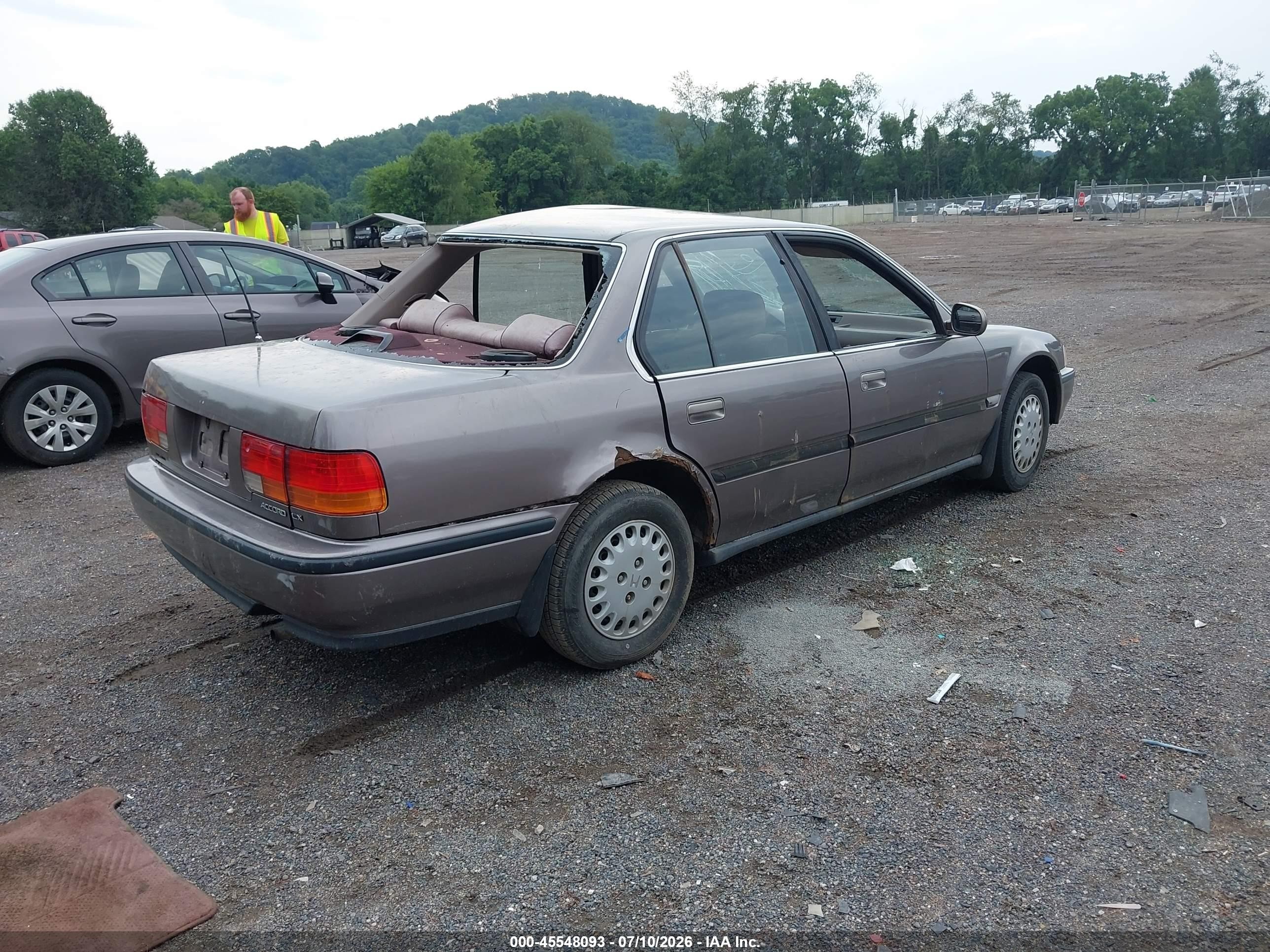 1992 Honda Accord Lx Gray vin: 1HGCB765XNL003725