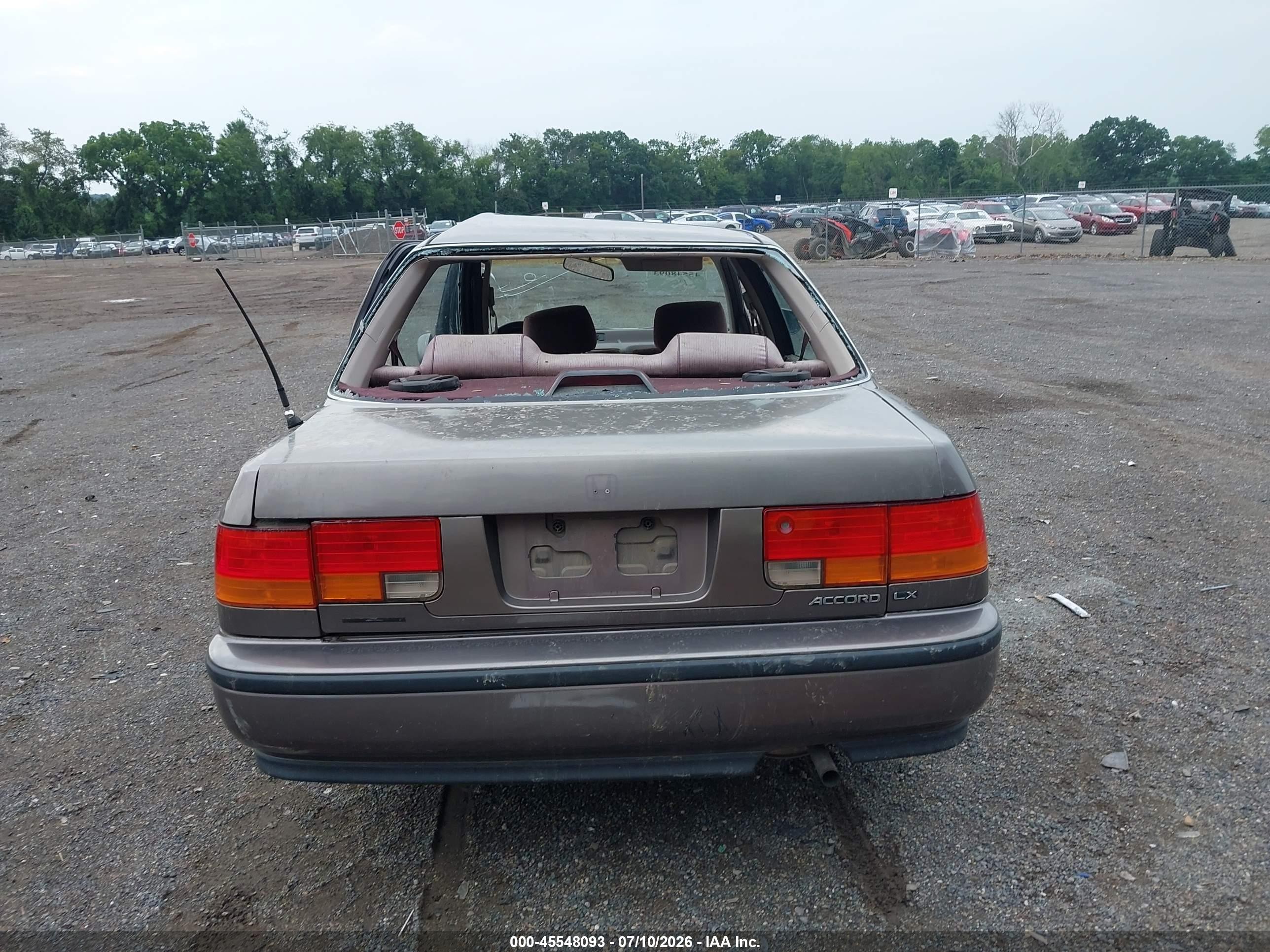 1992 Honda Accord Lx Gray vin: 1HGCB765XNL003725