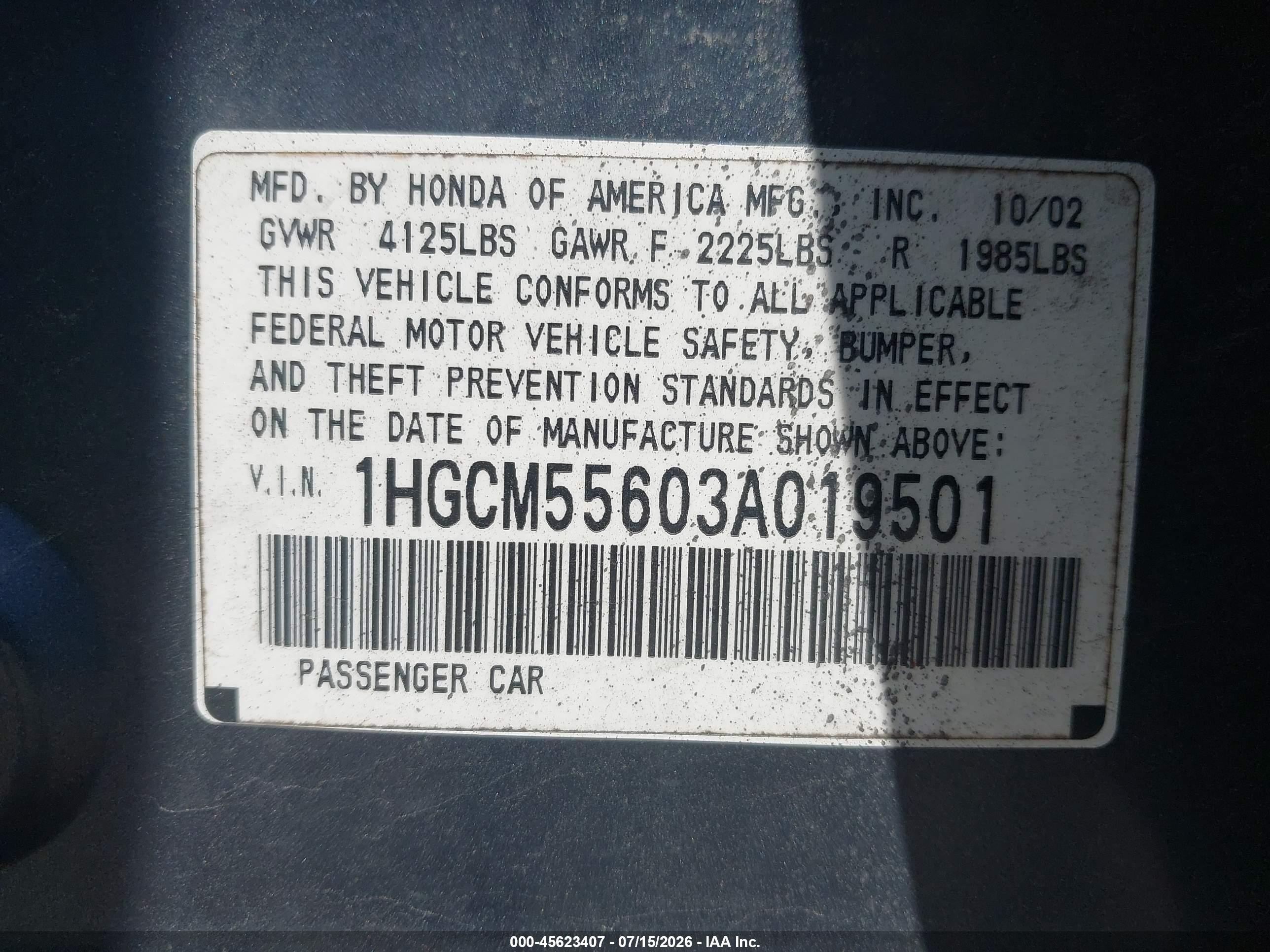 1996 Honda Accord Ex Gray vin: 1HGCD5560TA019501