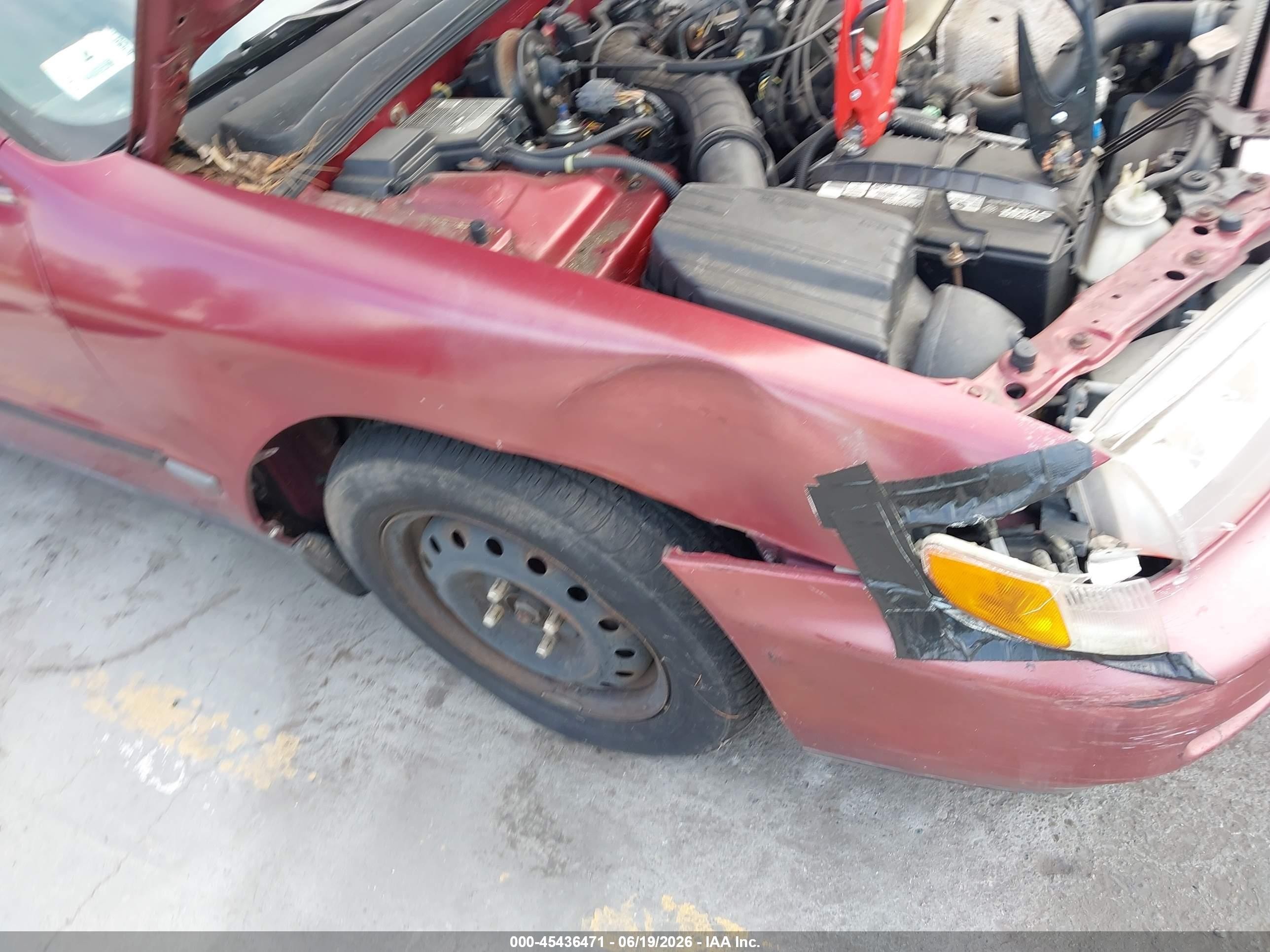 1996 Honda Accord Lx/ex Burgundy vin: 1HGCD5630TA278669