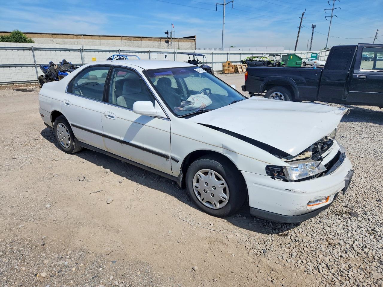 1995 Honda Accord Lx White vin: 1HGCD5632SA164798
